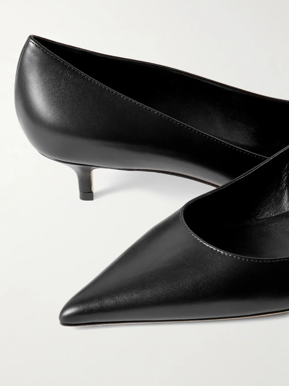 Close-up detail of the Jimmy Choo Amelia 30 Leather Pumps