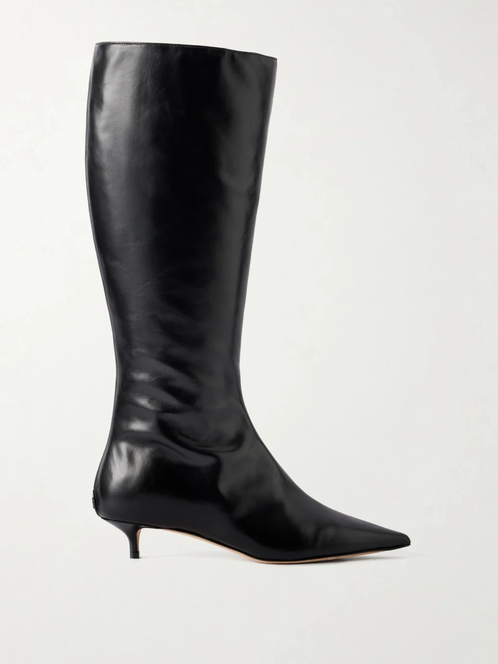 Jimmy Choo Amis 35 Leather Knee Boots in black