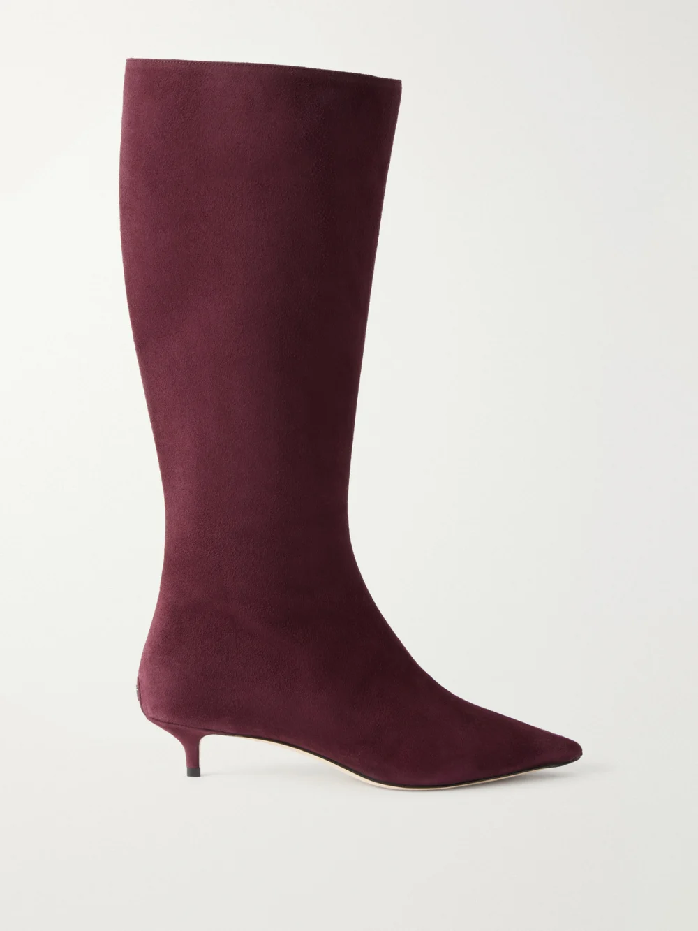 Jimmy Choo Amis 35 Suede Knee Boots in burgundy