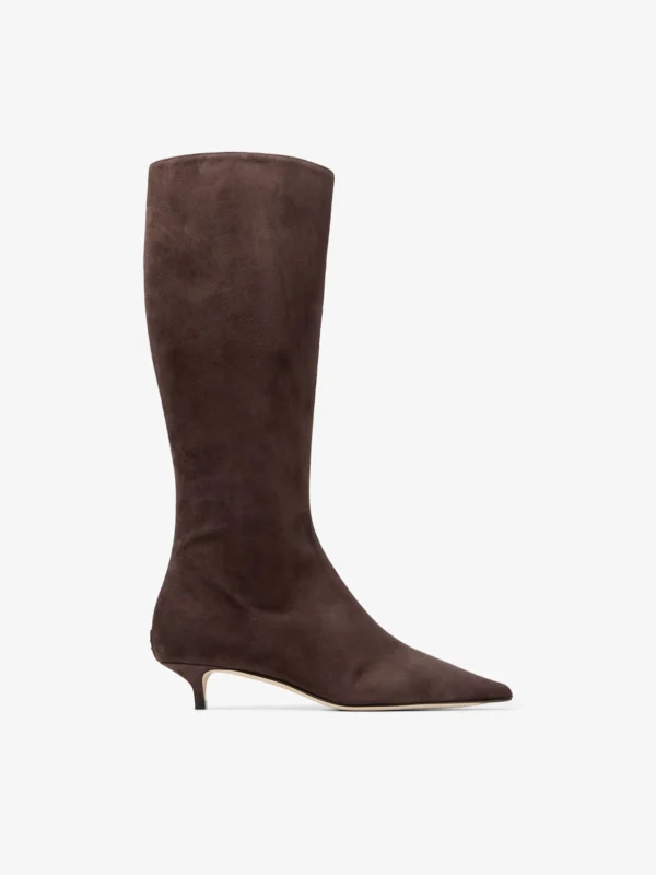 Jimmy Choo Amis Knee Boot 35 Chocolate Suede Knee High Boots