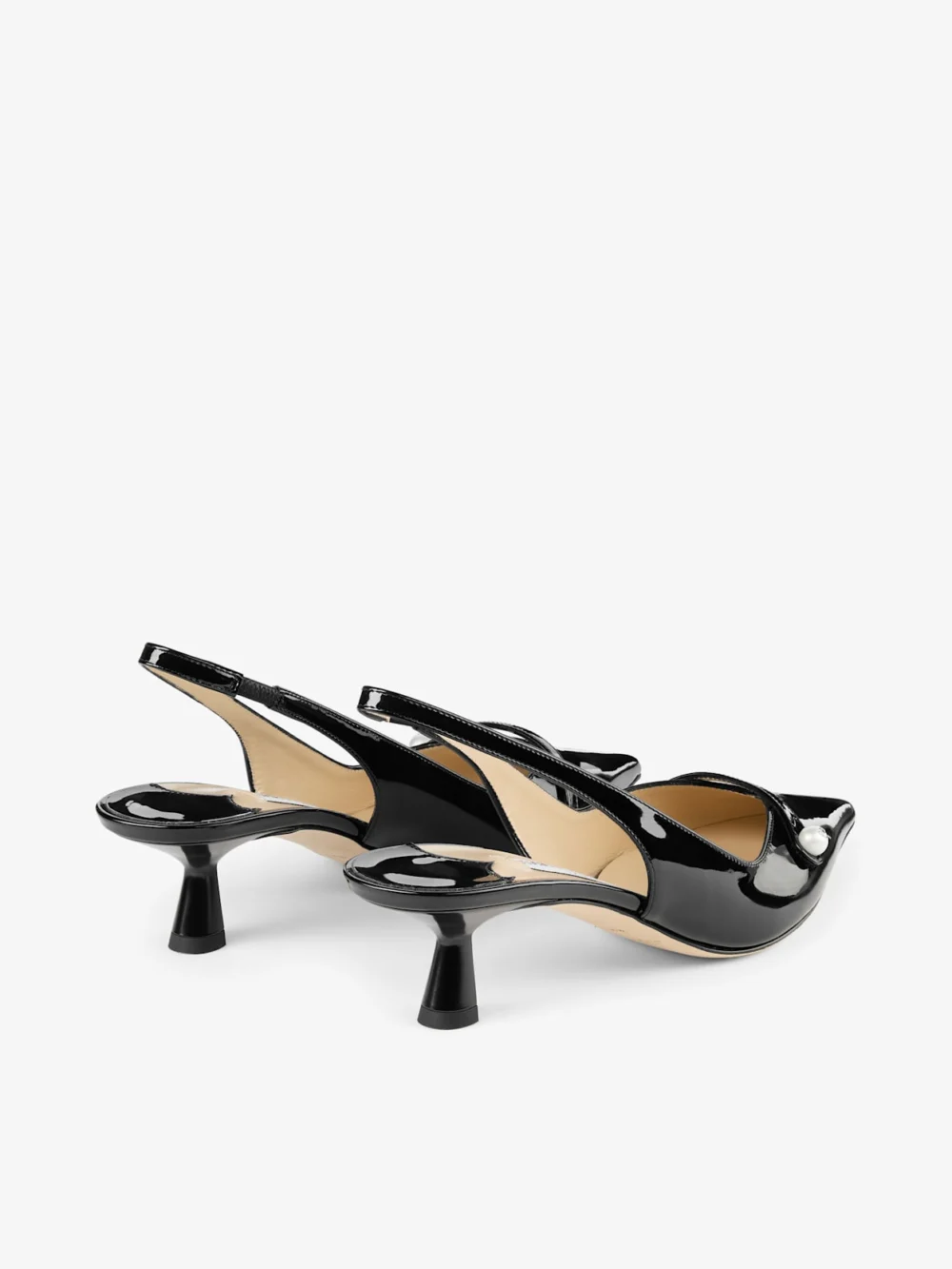 Jimmy Choo Amita 45 Black Patent Leather Slingbacks, another view