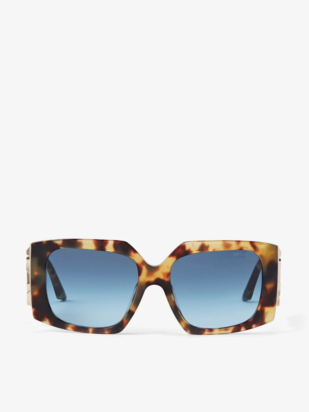 Jimmy Choo Ariana Yellow Havana Square Frame Sunglasses in e19 gradient blue