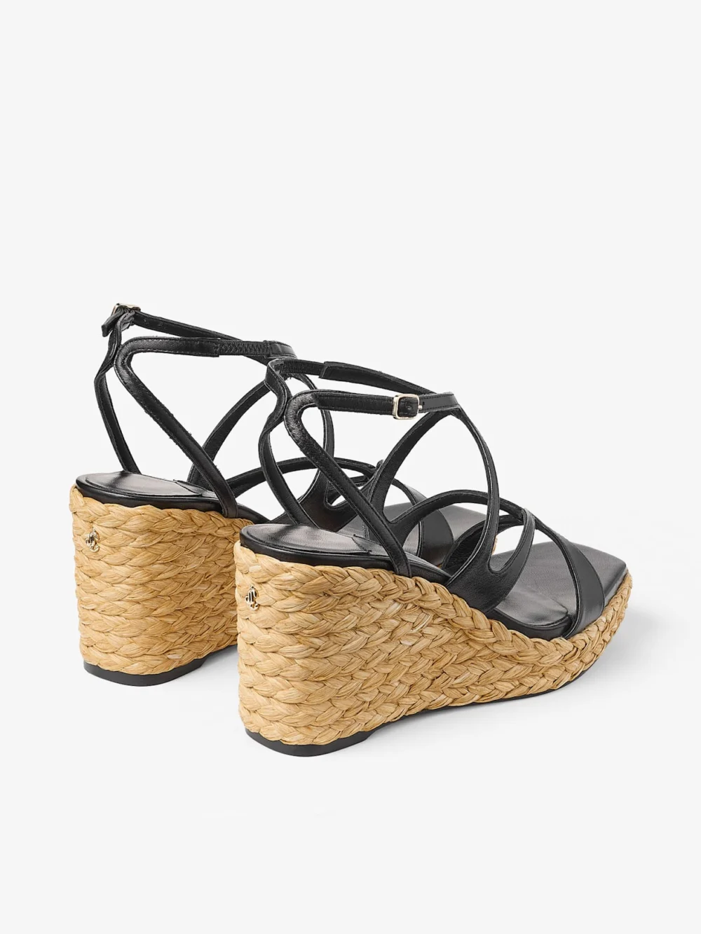 Jimmy Choo Ayla 85 Black Nappa Leather Wedge, another view