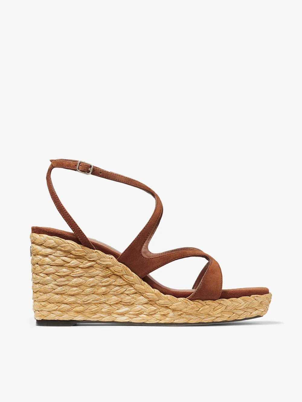 Jimmy Choo Ayla 85 Tan Suede Wedge in neutral