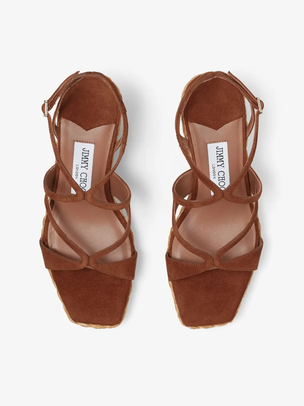 Jimmy Choo Ayla 85 Tan Suede Wedge, another view