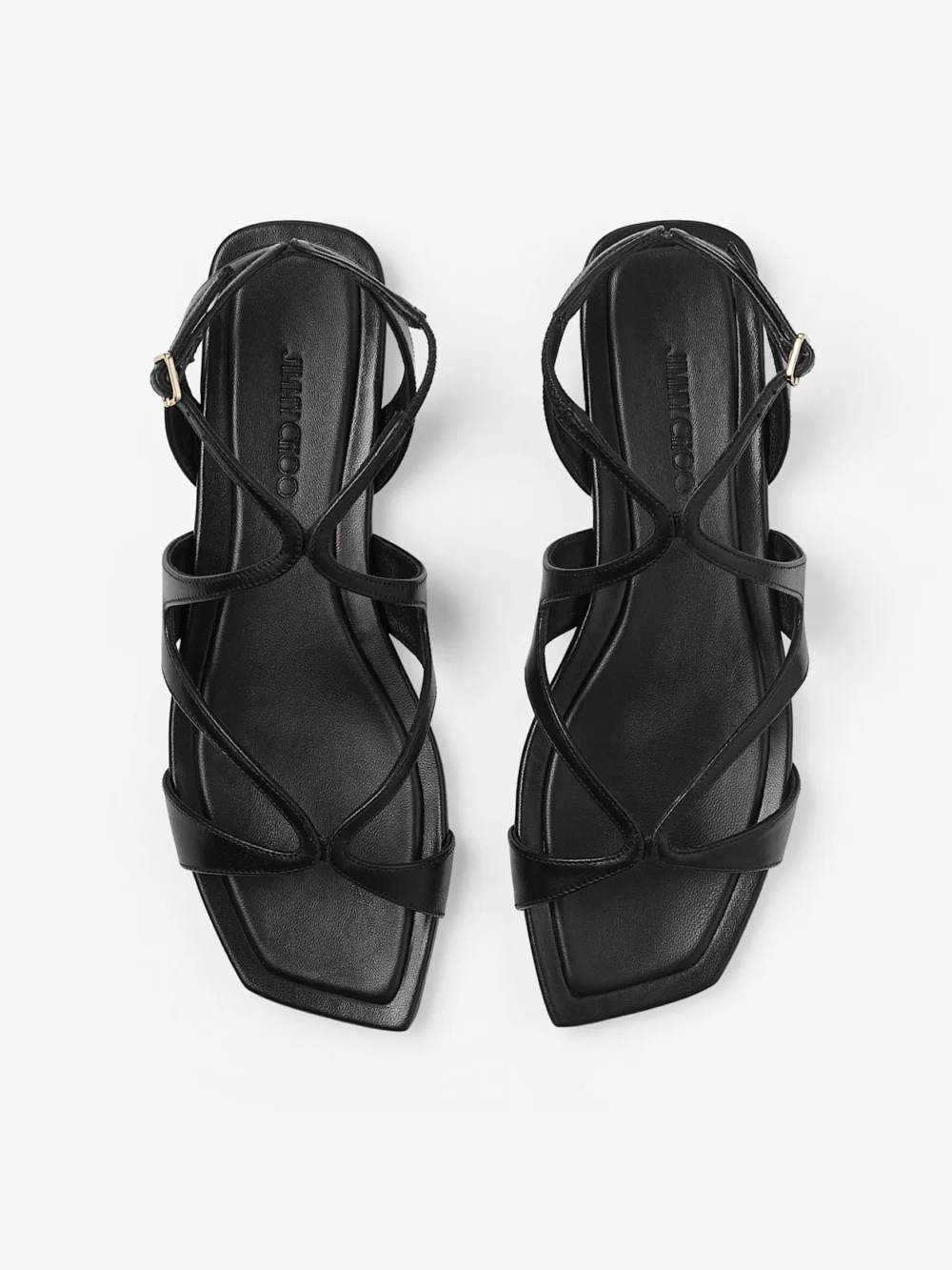Jimmy Choo Ayla Flat Black Nappa Leather Flats, another view