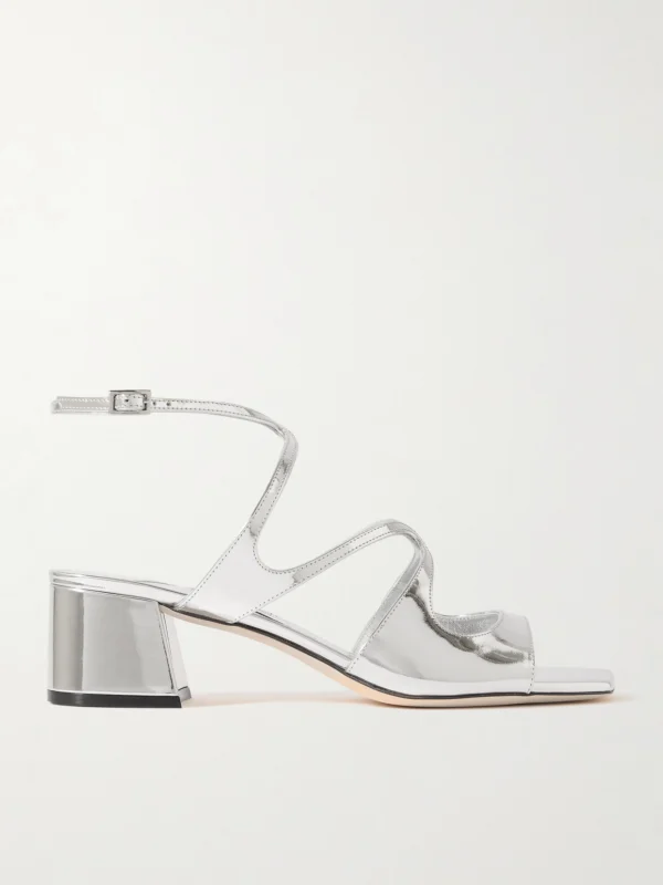 Jimmy Choo Azila 45 Metallic Leather Sandals