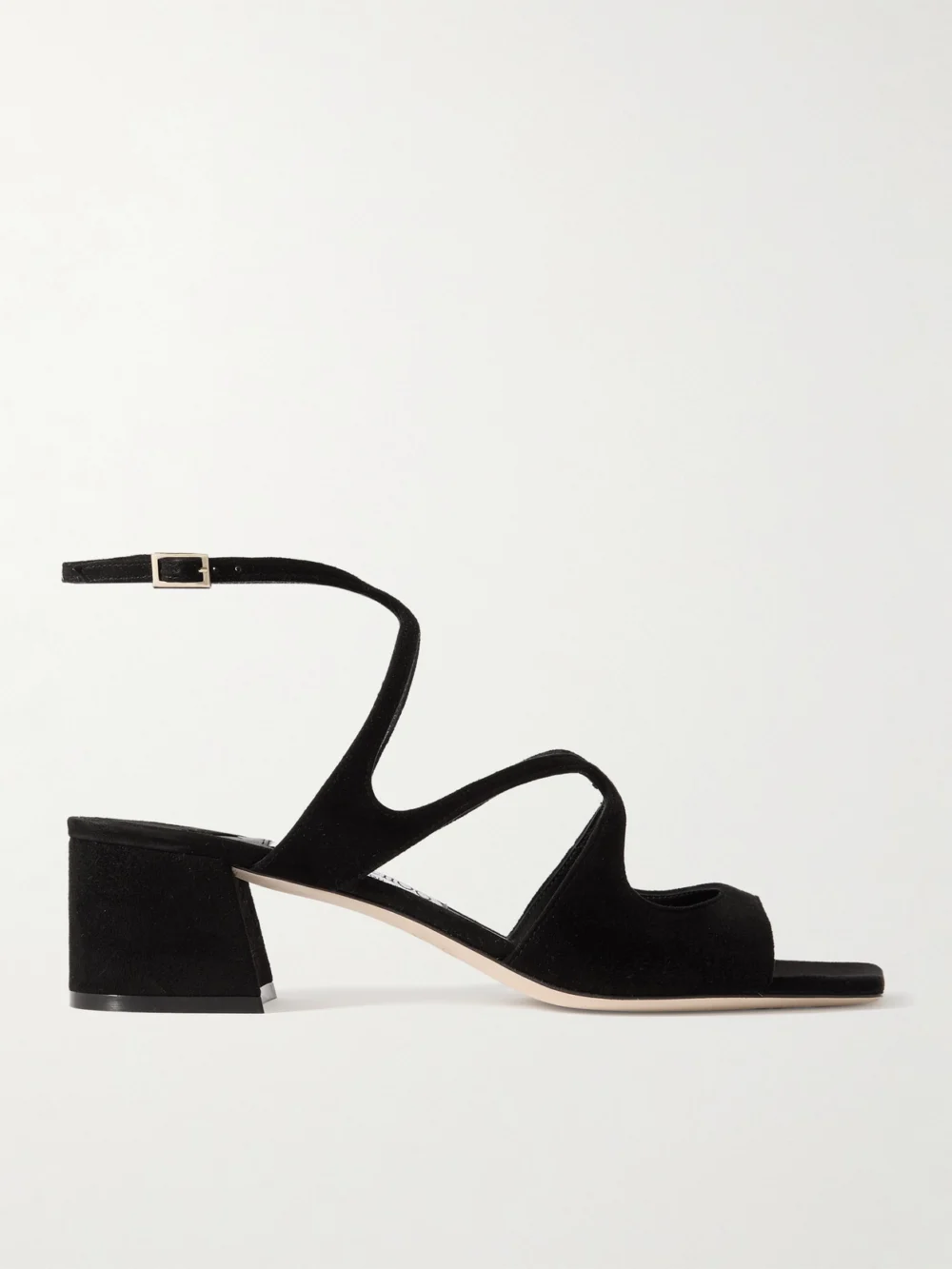Jimmy Choo Azilia 45 Suede Sandals in black