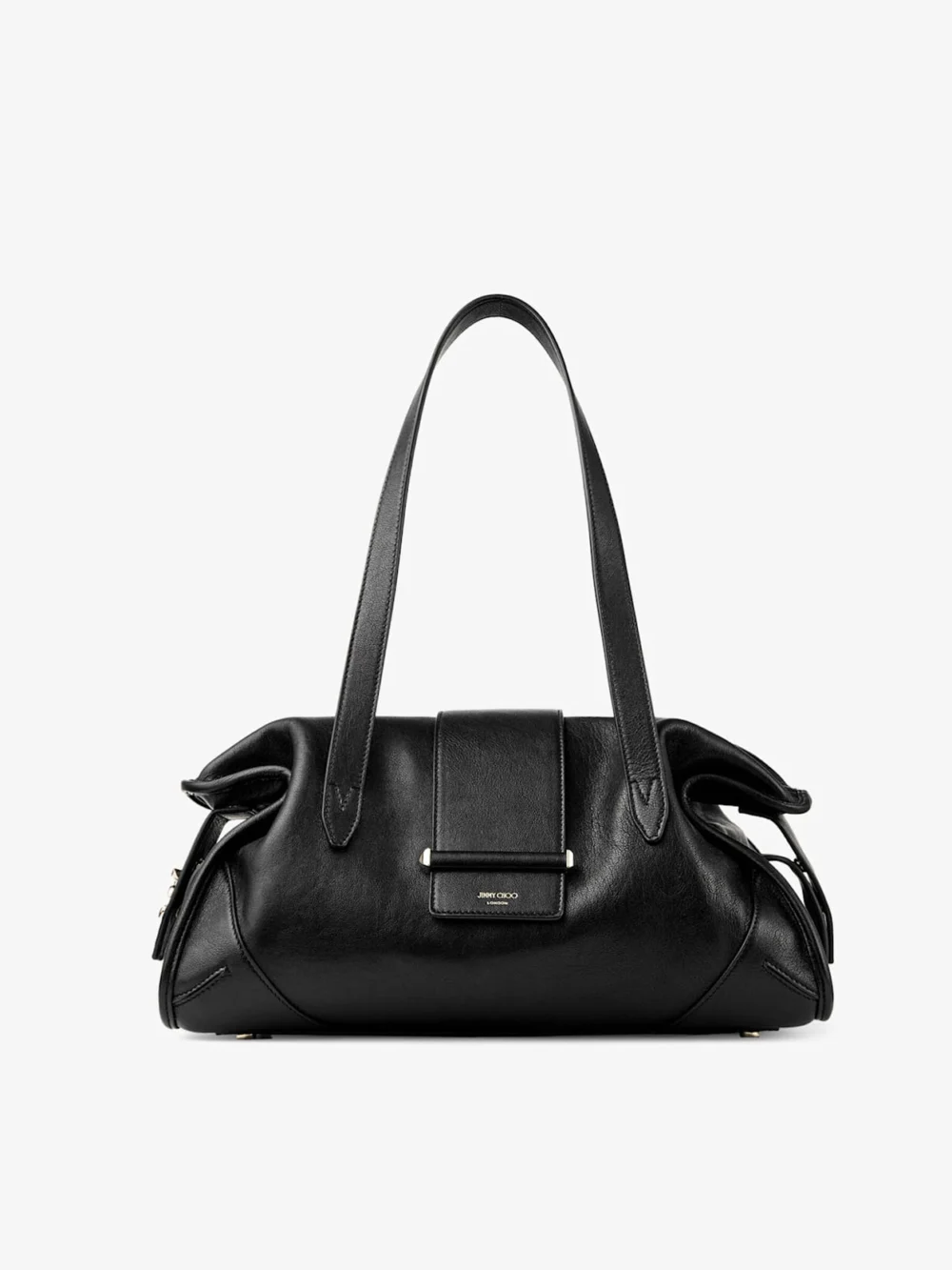 Jimmy Choo Bar Holdall Medium Black Biker Leather Holdall Bag in black