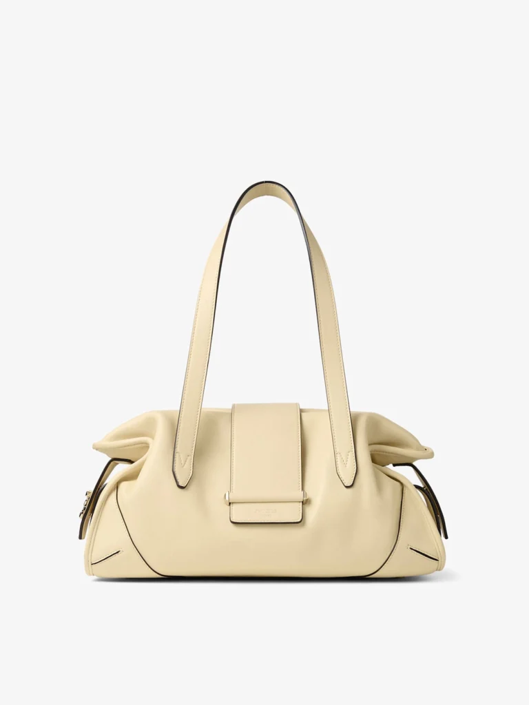 Jimmy Choo Bar Holdall Medium Buttermilk Biker Leather Holdall Bag