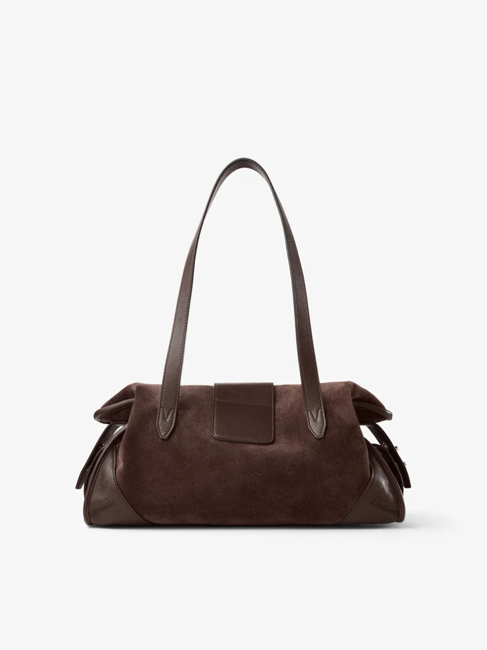 Jimmy Choo Bar Holdall Medium Chocolate Suede and Biker Leather Holdall Bag, another view