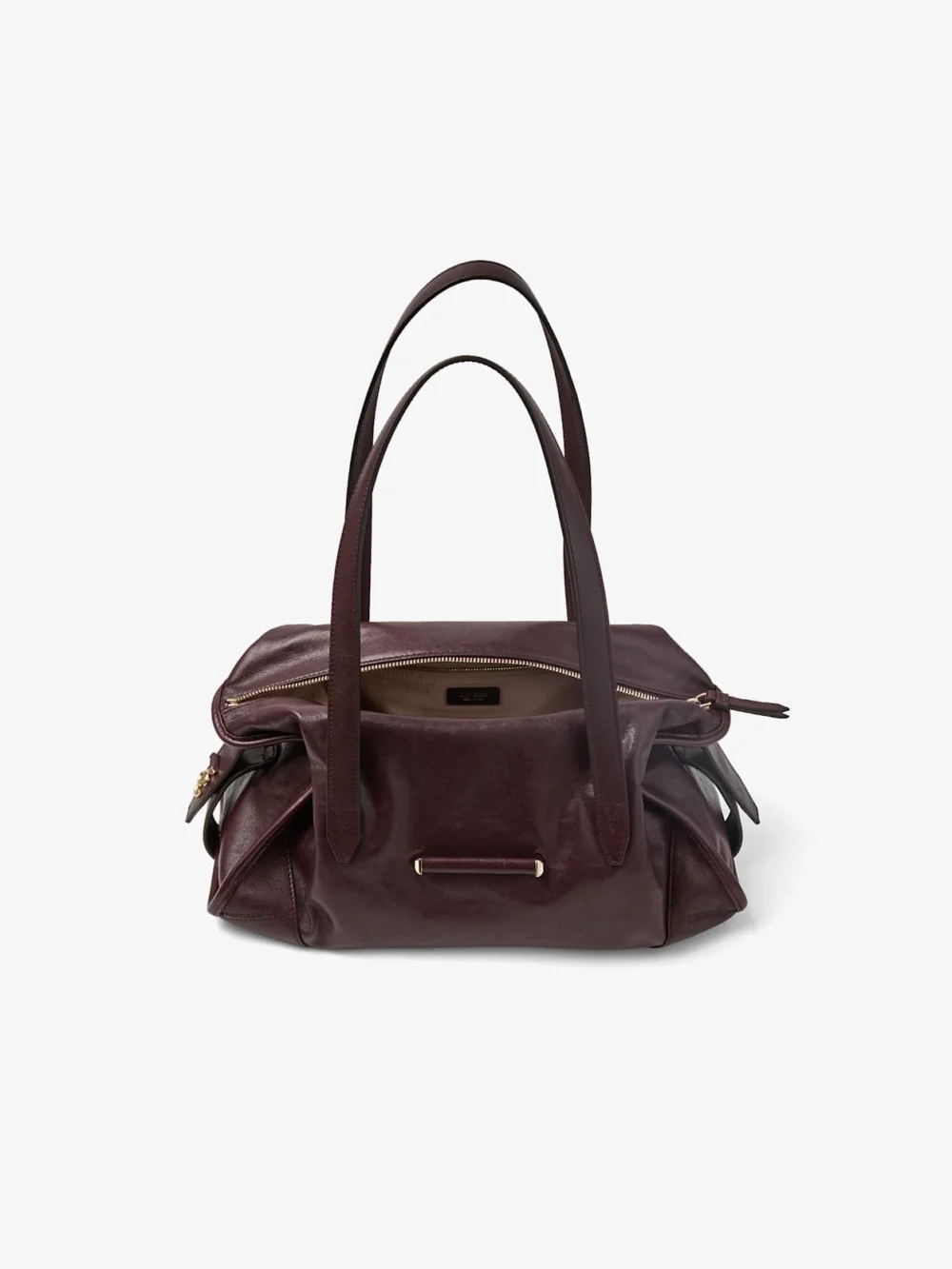 Jimmy Choo Bar Holdall Medium Deep Merlot Biker Leather Holdall Bag, another view