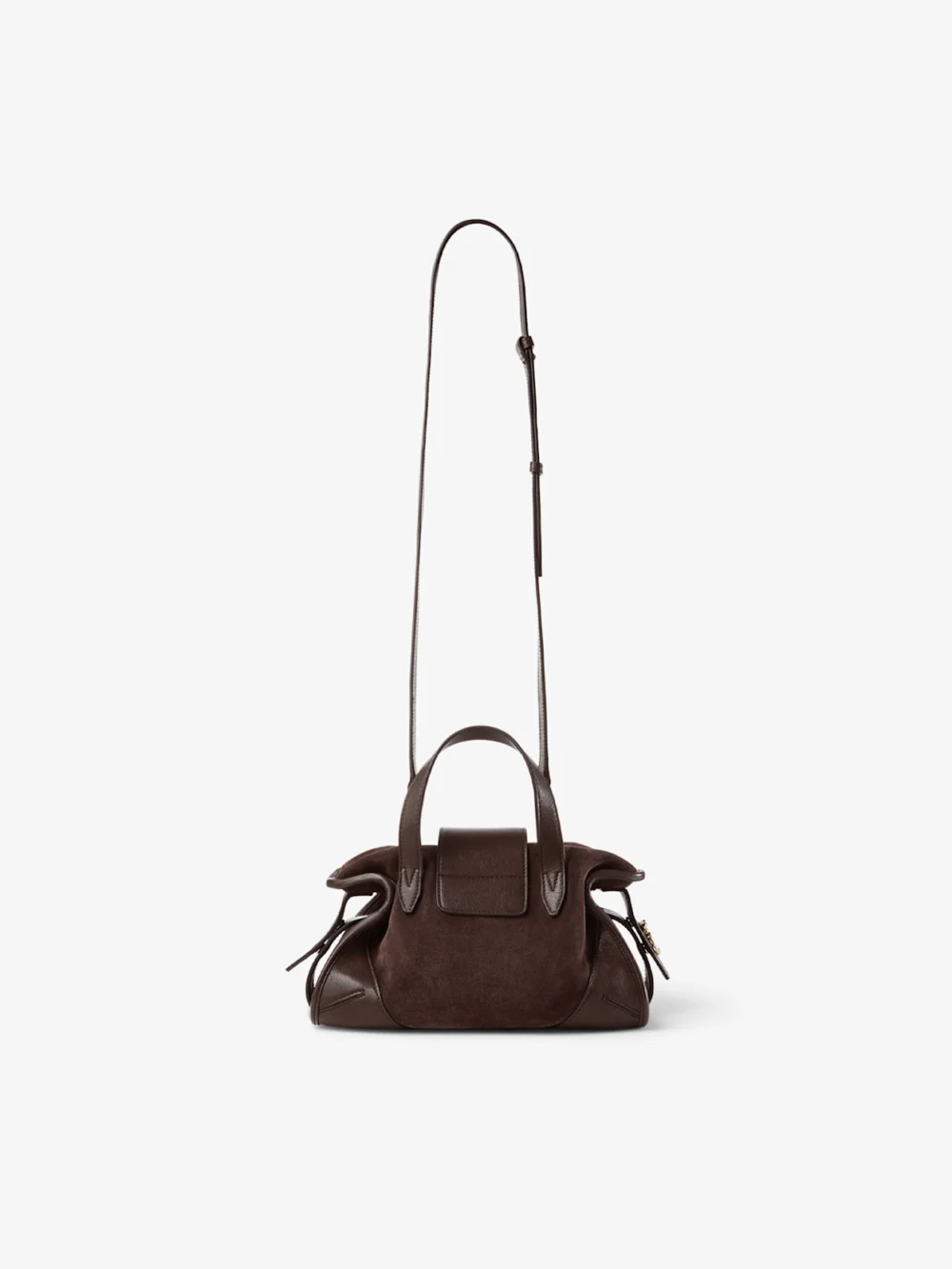 Jimmy Choo Bar Holdall Small Chocolate Suede and Biker Leather Holdall Bag, another view