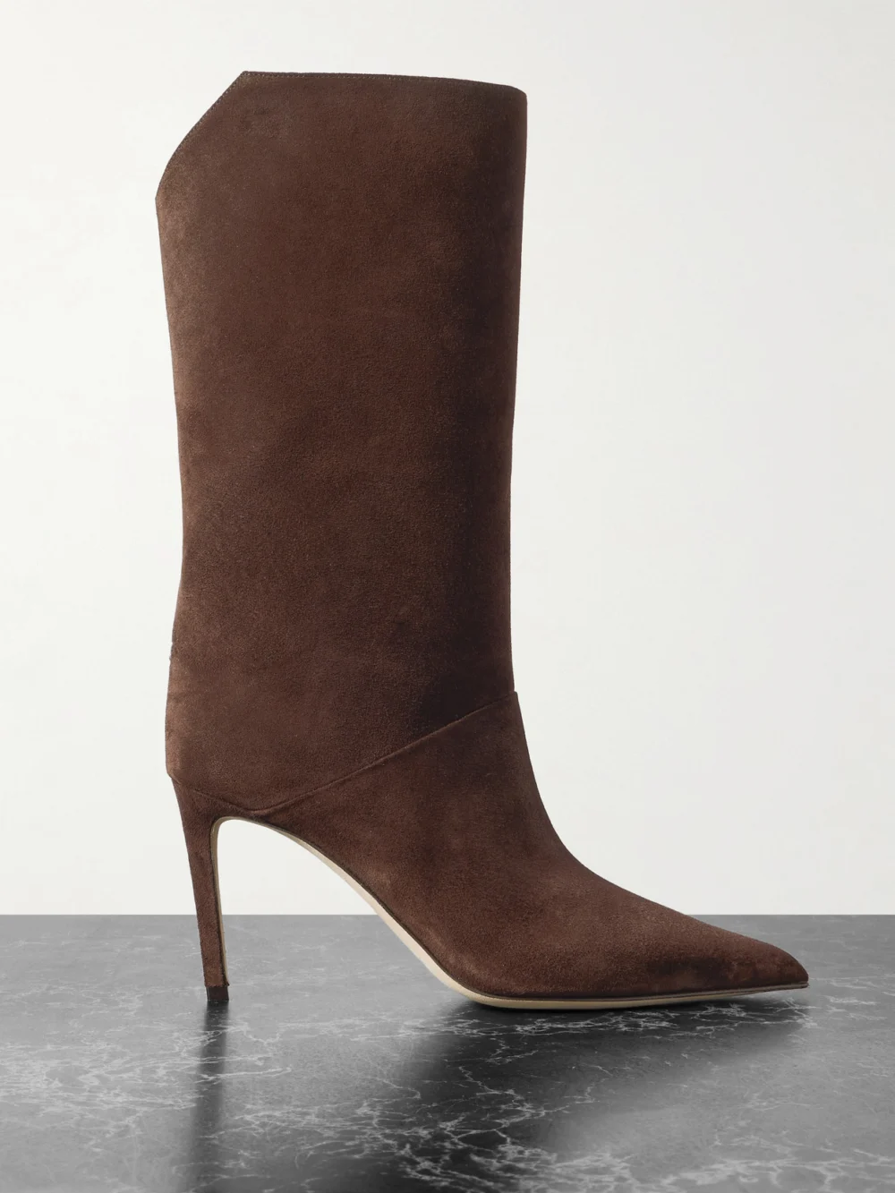 Jimmy Choo Beren 85 Suede Boots in chocolate