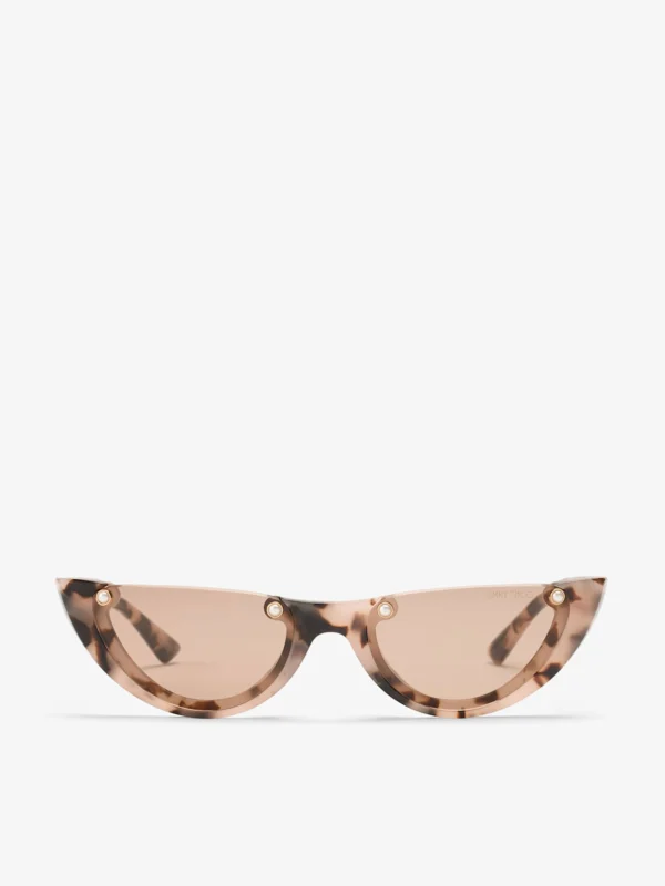 Jimmy Choo Beth Pink Havana Cat Eye Sunglasses