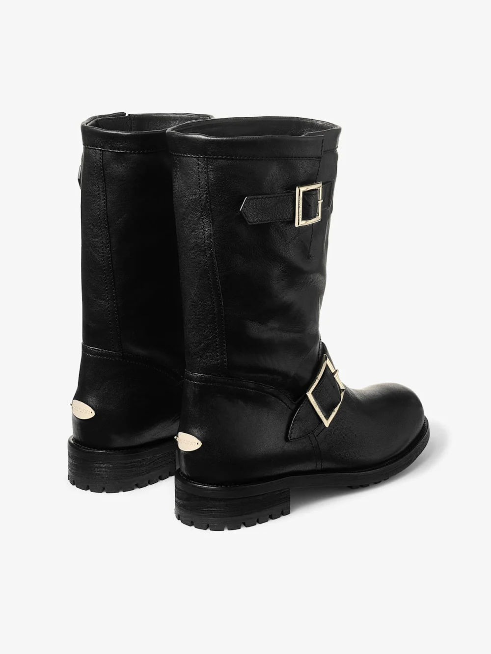 Jimmy Choo Biker Mid Black Biker Leather Ankle Boot, another view