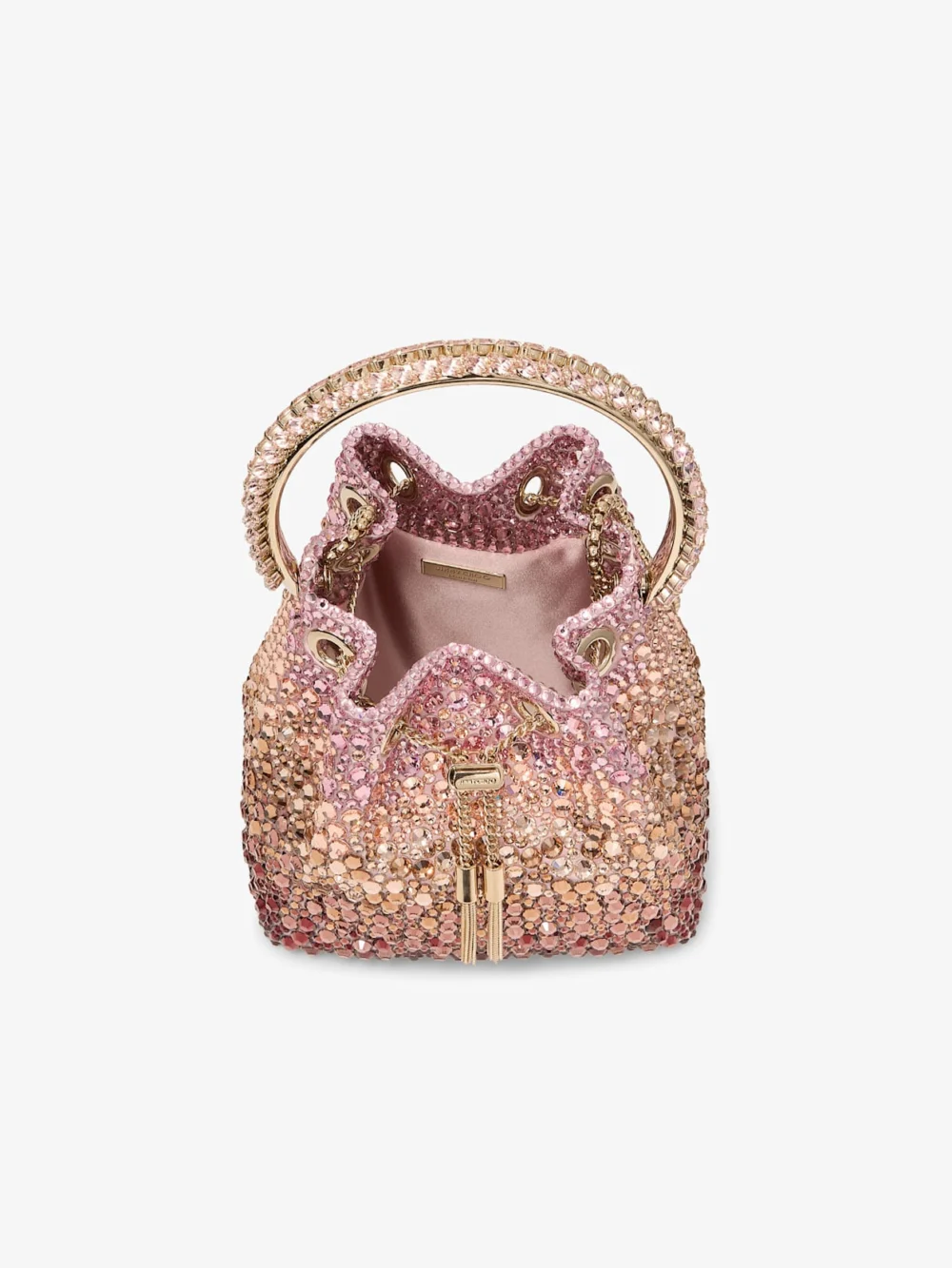 Jimmy Choo Bon Bon Blush Satin Bag with Crystals, another view