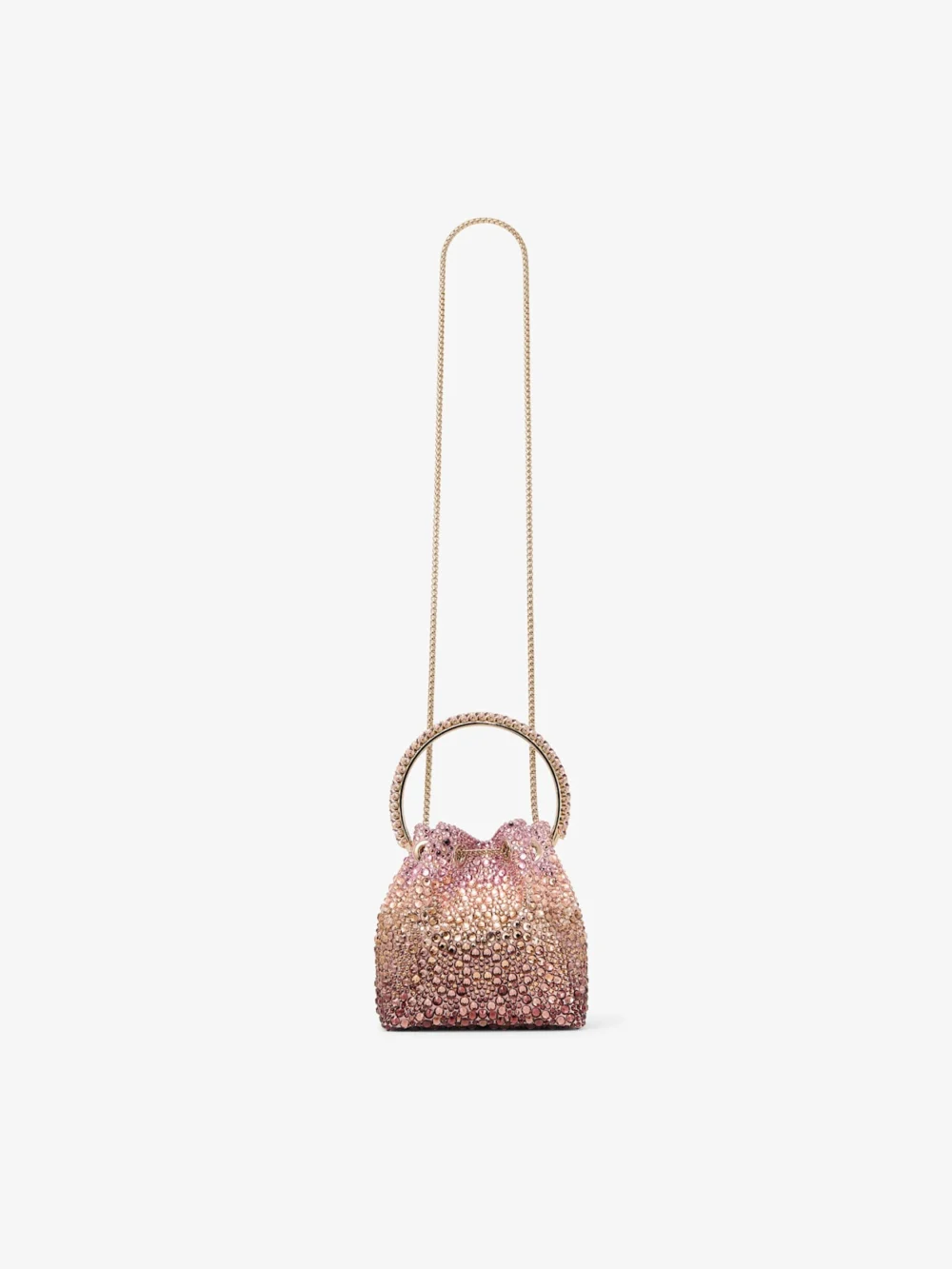 Jimmy Choo Bon Bon Blush Satin Bag with Crystals, another view