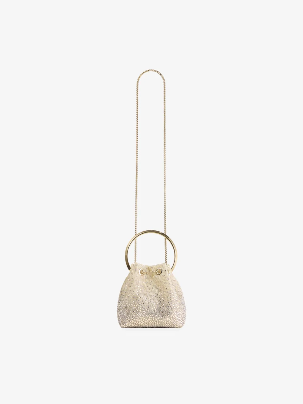 Jimmy Choo Bon Bon Honey Metallic Mesh Handbag with Degrade Crystals, another view