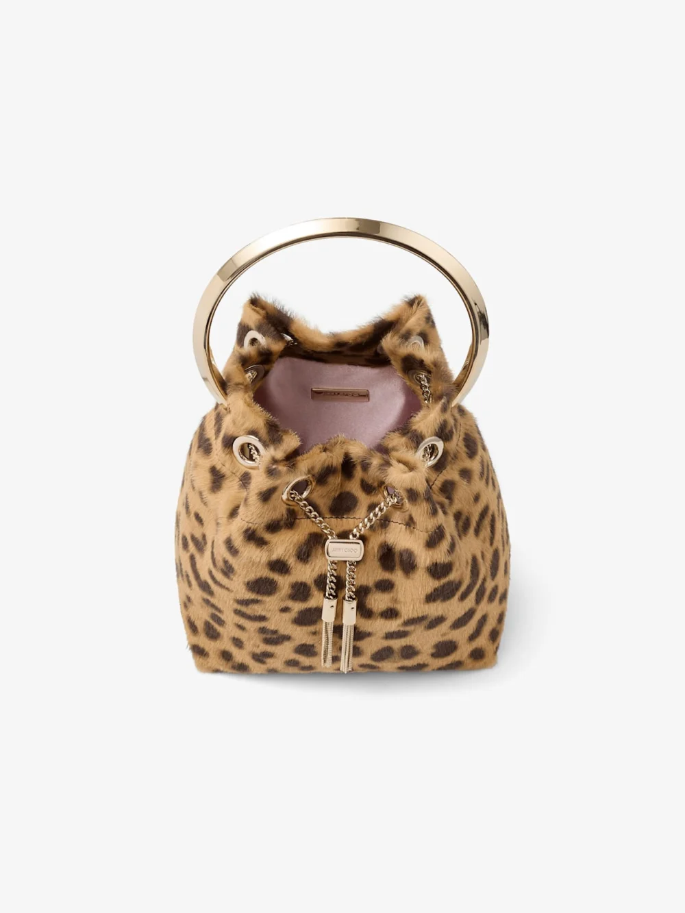 Jimmy Choo Bon Bon Natural Leopard Print Pony Bag, another view