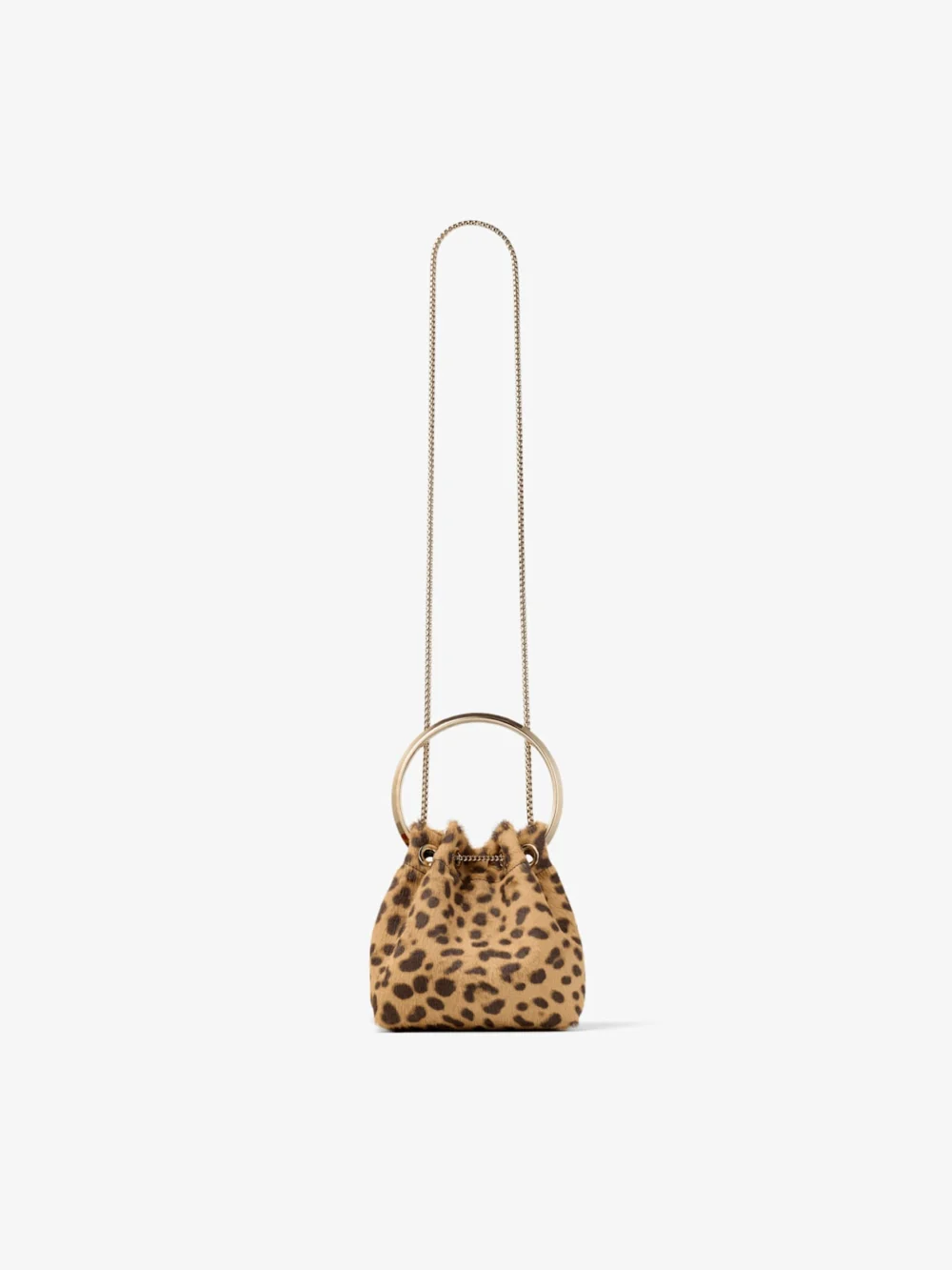 Jimmy Choo Bon Bon Natural Leopard Print Pony Bag, another view
