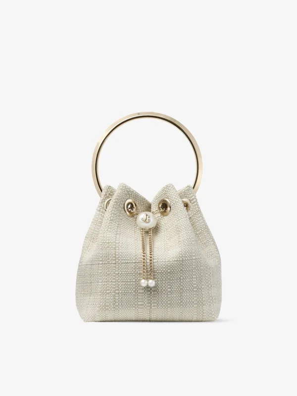 Jimmy Choo Bon Bon Natural Raffia Bucket Bag