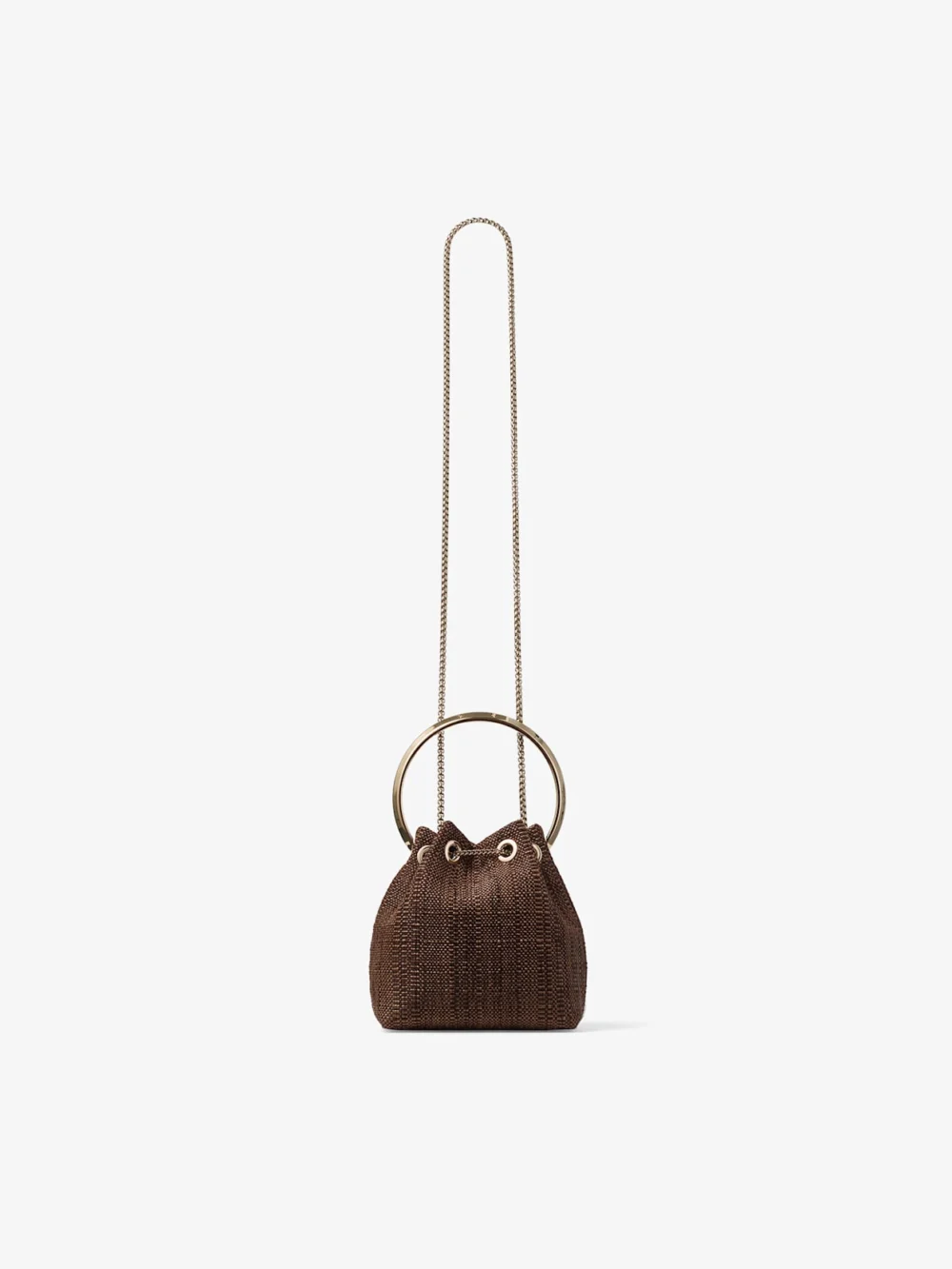Jimmy Choo Bon Bon Tan Raffia Bucket Bag, another view