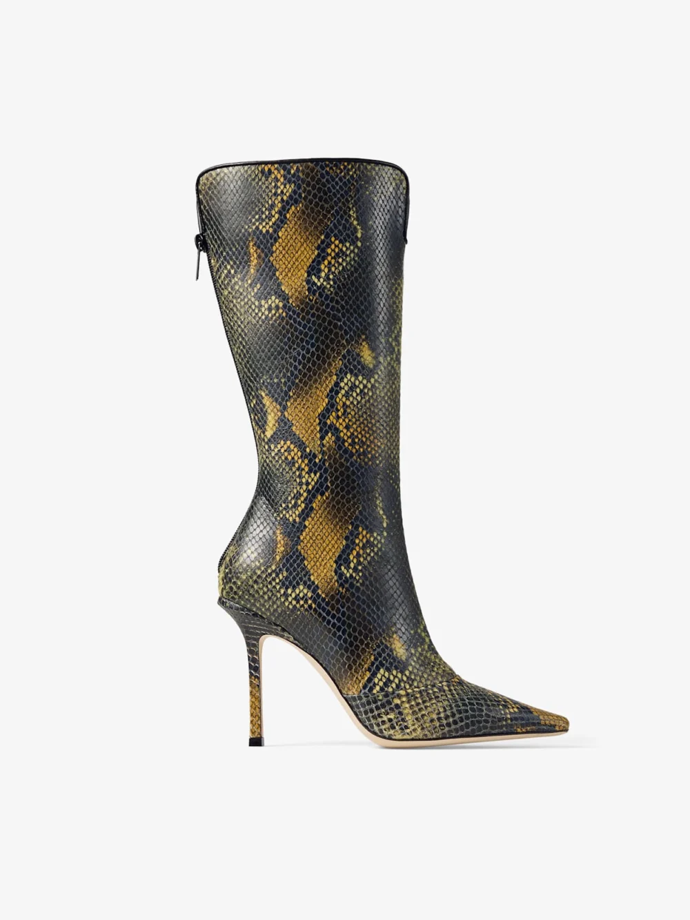 Jimmy Choo Boot Python Printed Leather Knee High Boot in multi