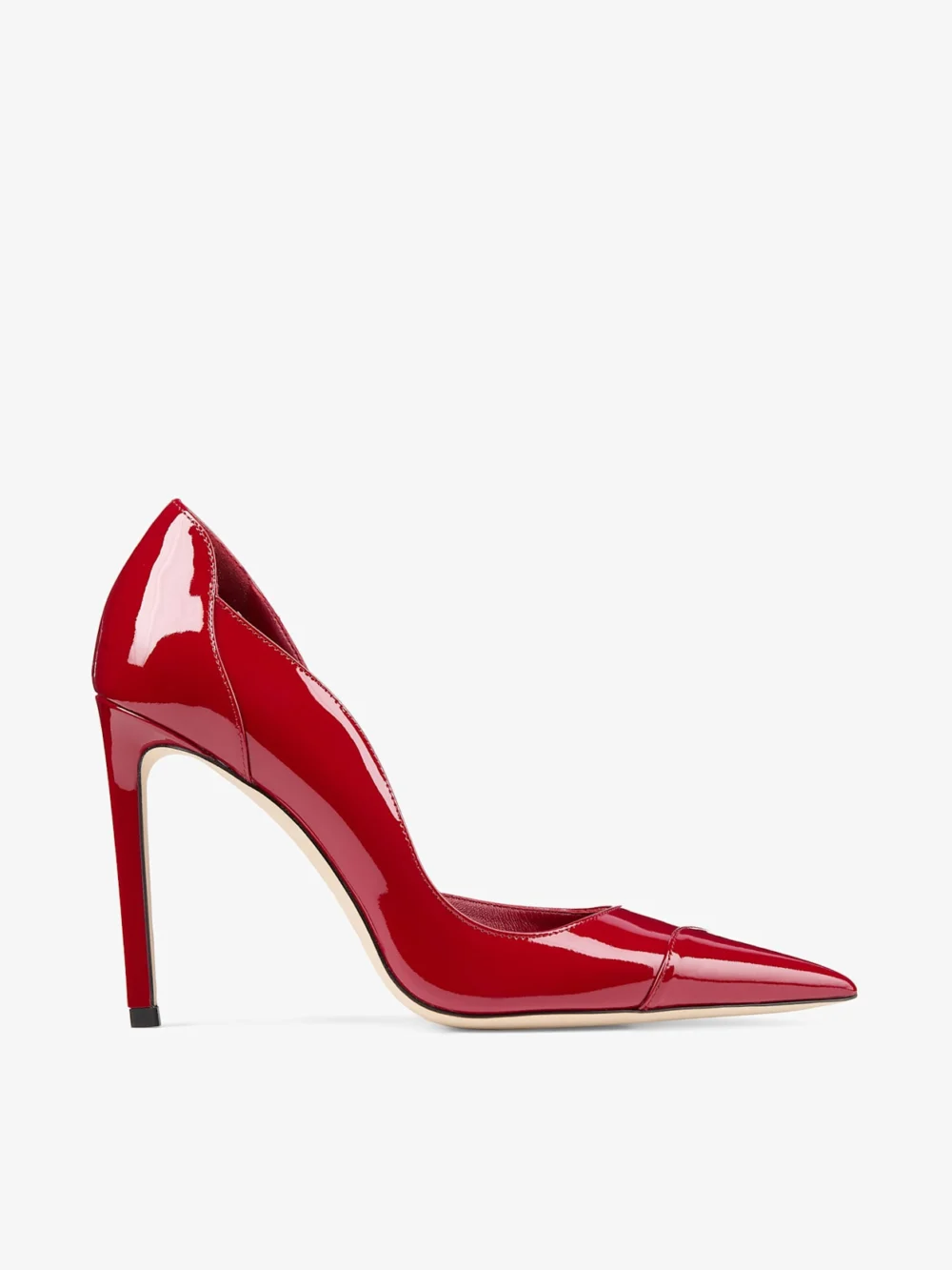 Jimmy Choo Brigitte 100 Ruby Red Patent Leather Pumps in ruby red