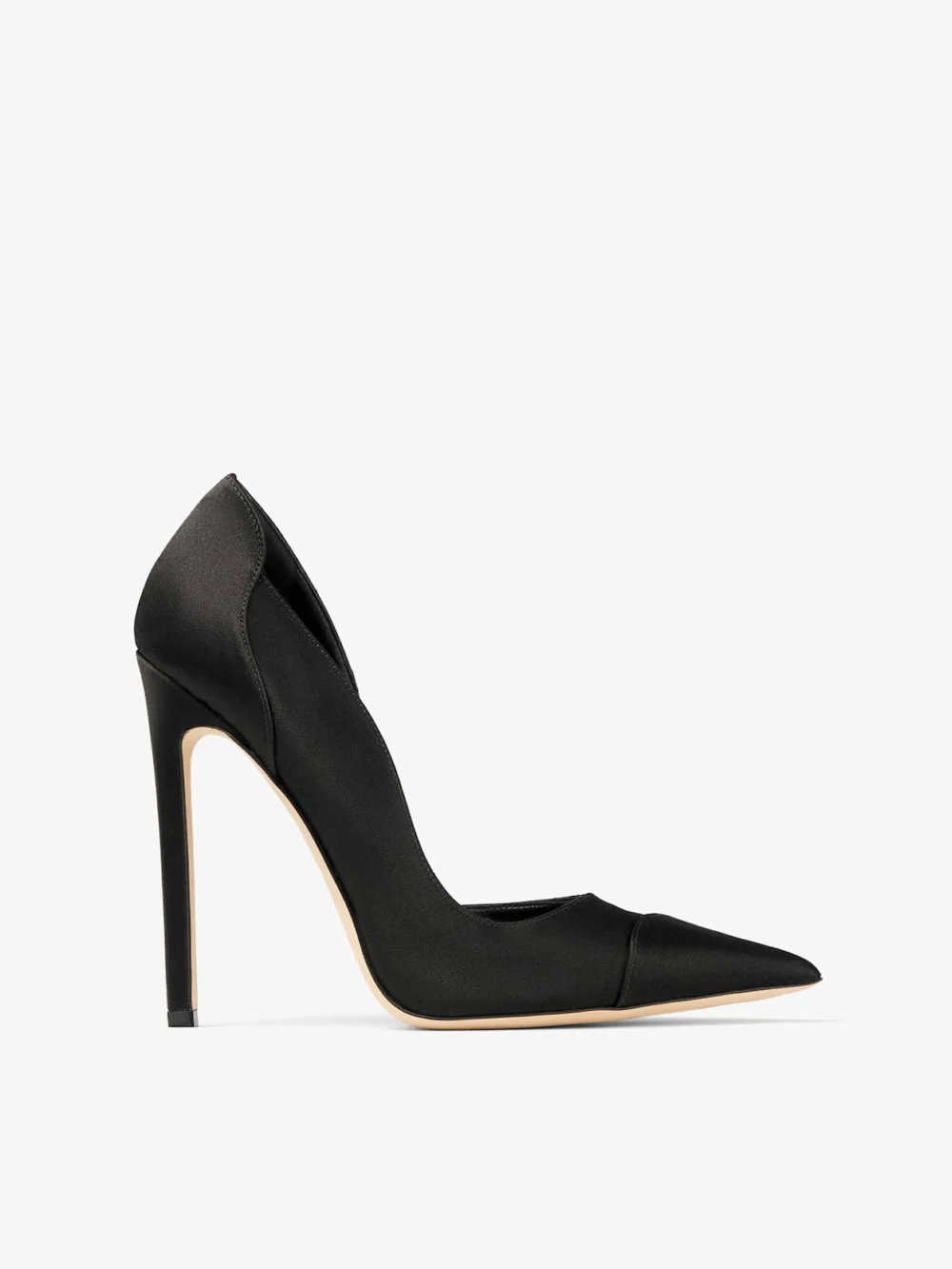 Jimmy Choo Brigitte 120 Black Satin Pumps in black