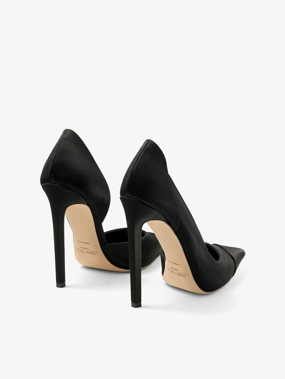 Jimmy Choo Brigitte 120 Black Satin Pumps, another view