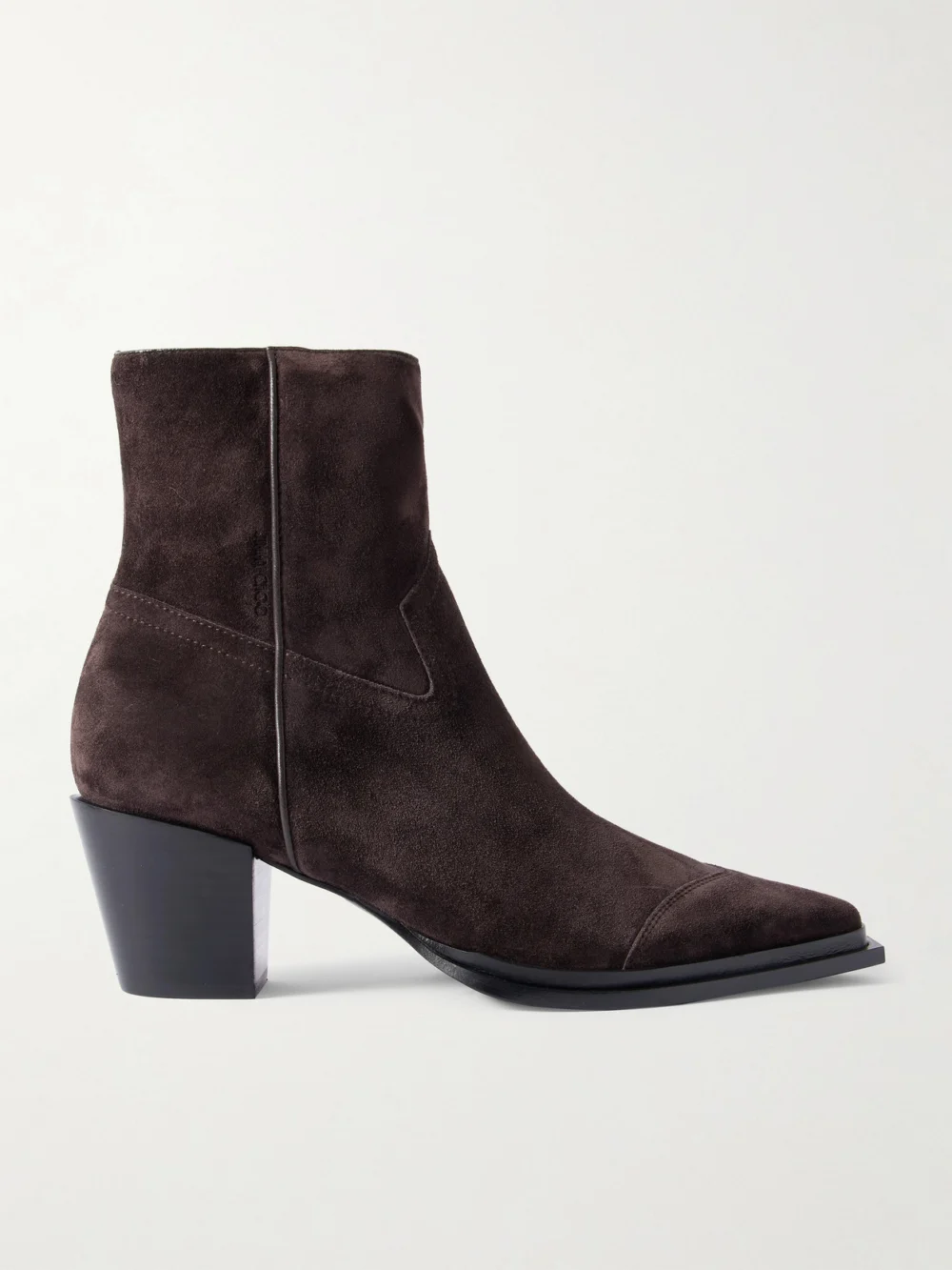 Jimmy Choo Cece 60 Suede Ankle Boots in chocolate