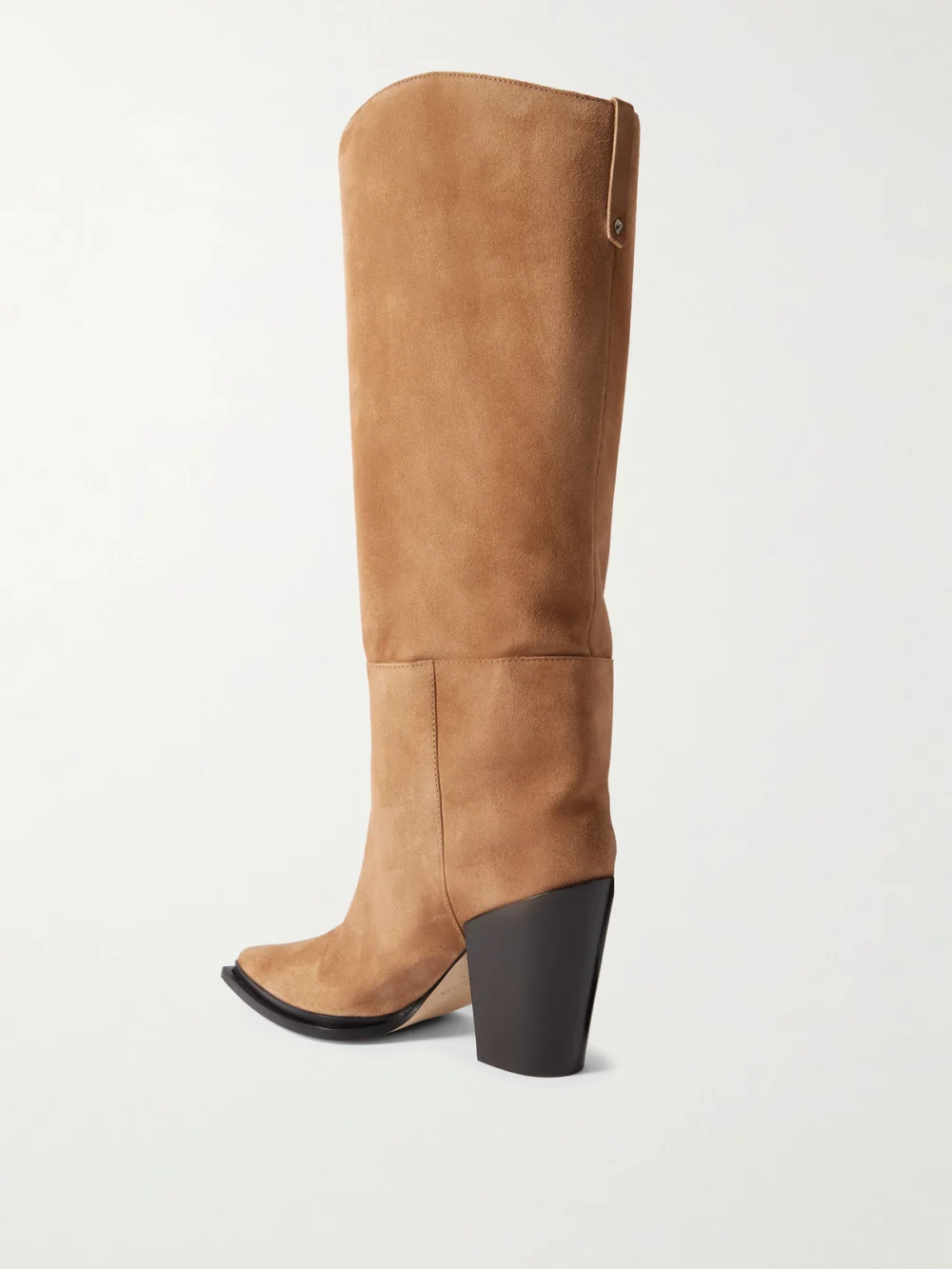 Back view of the Jimmy Choo Cece 80 Suede Knee Boots