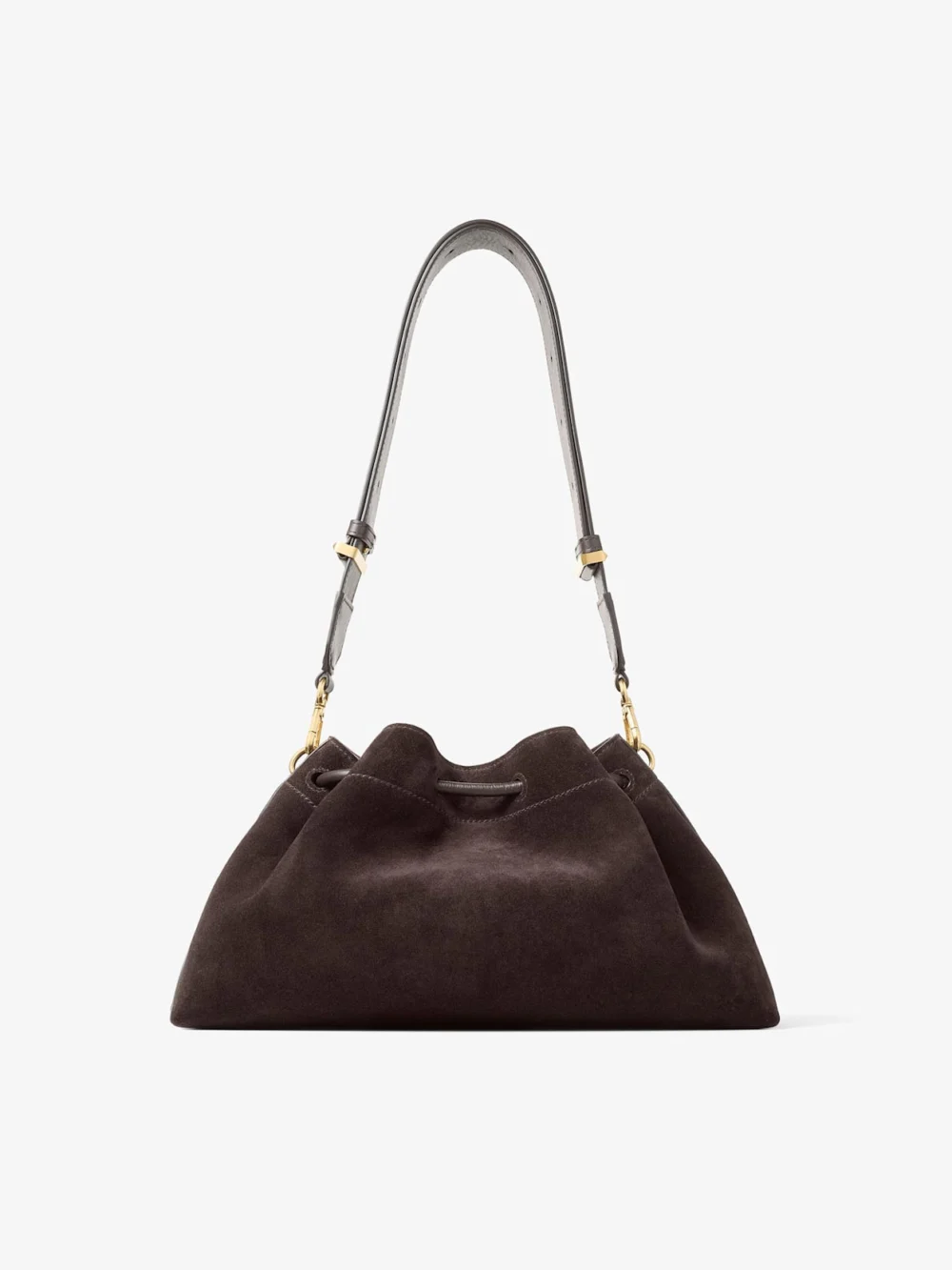 Jimmy Choo Cinch Medium Coffee Suede Shoulder Bag, another view