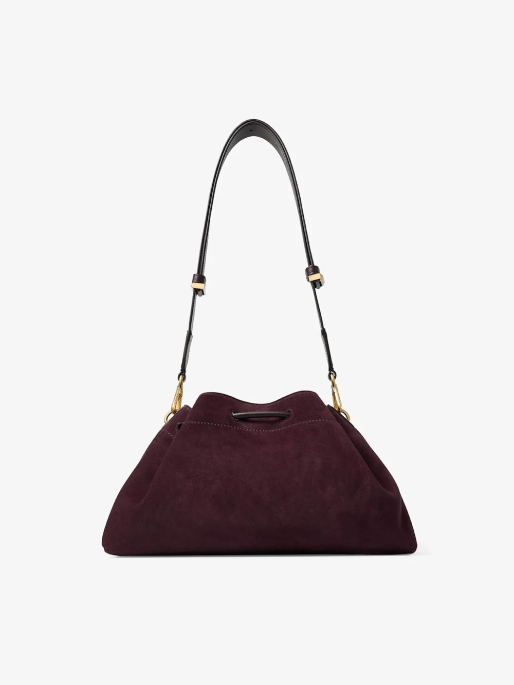 Jimmy Choo Cinch Medium Deep Merlot Suede Shoulder Bag, another view