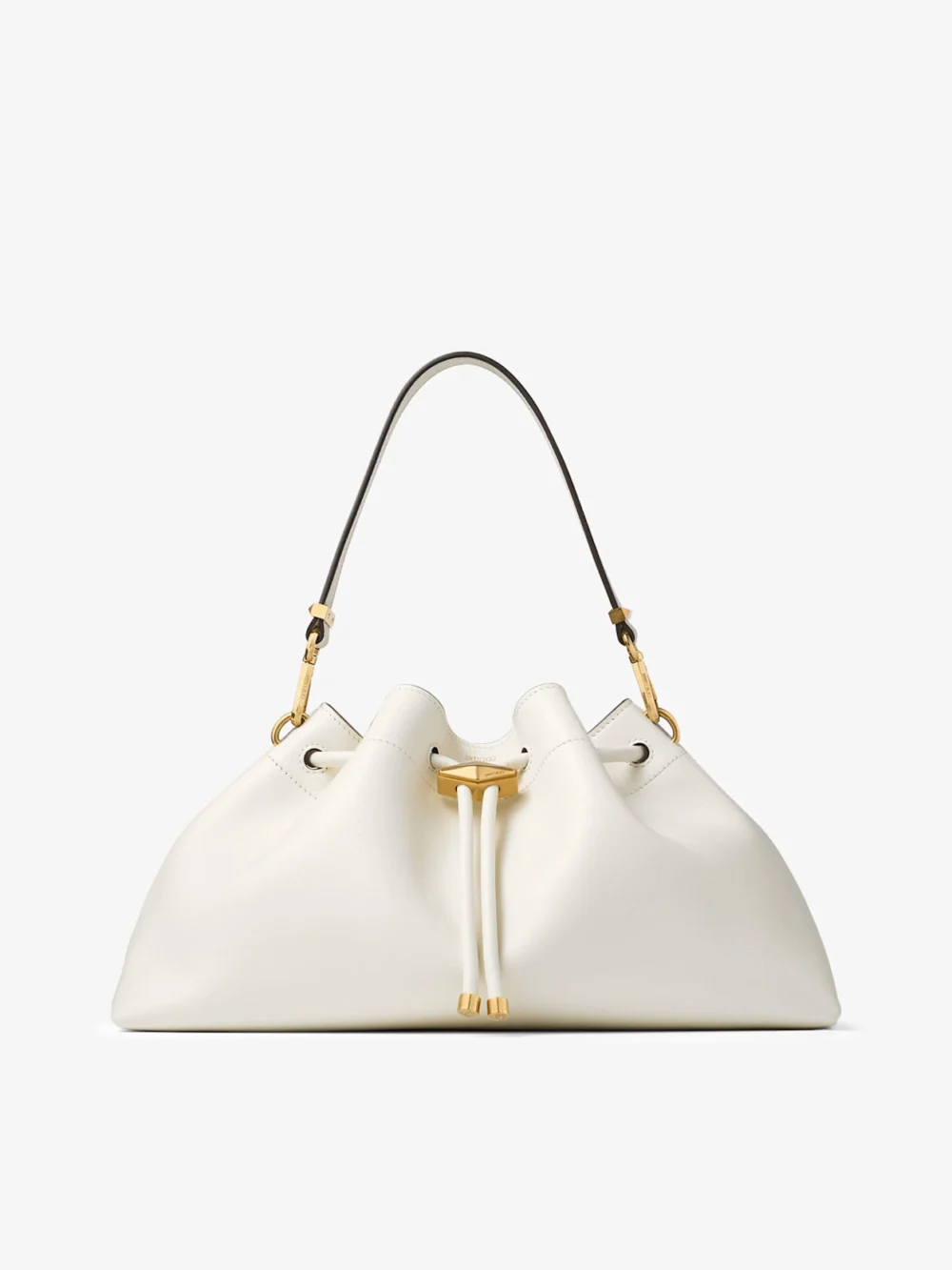 Jimmy Choo Cinch Medium Latte Leather Shoulder Bag in neutral