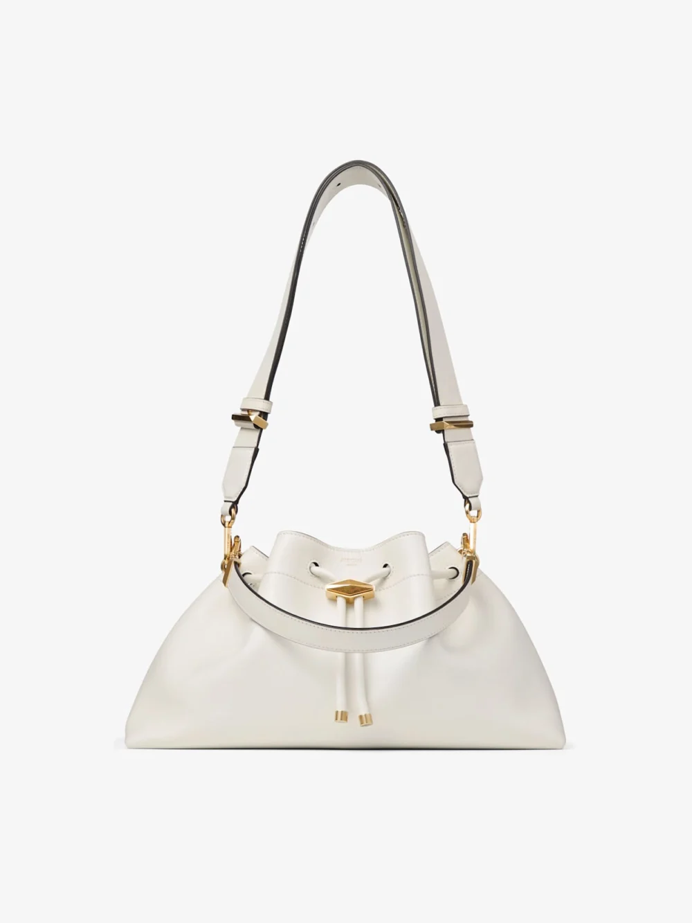 Jimmy Choo Cinch Medium Latte Leather Shoulder Bag, another view