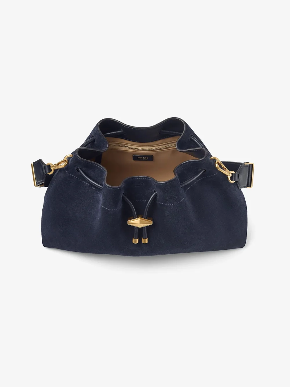 Jimmy Choo Cinch Medium Marine Suede Shoulder Bag, another view