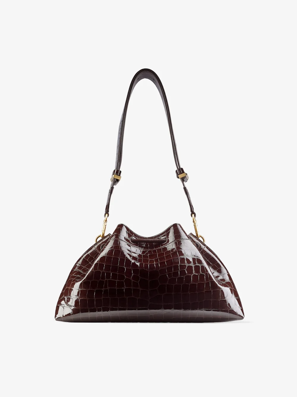 Jimmy Choo Cinch Medium Sambuco Croc Embossed Leather Shoulder Bag, another view