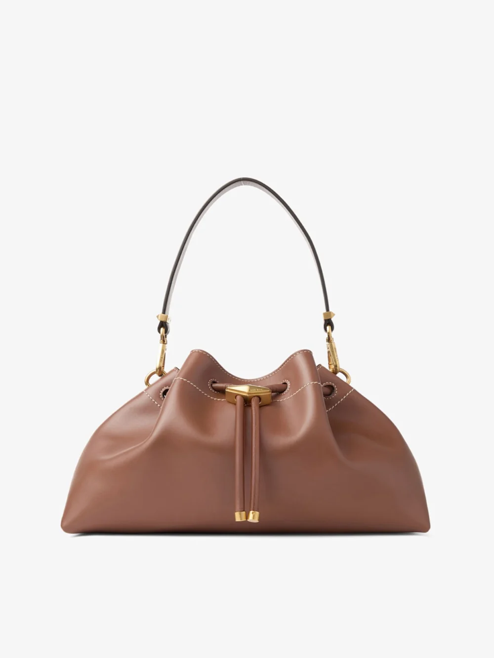 Jimmy Choo Cinch Medium Tan Leather Shoulder Bag in tan