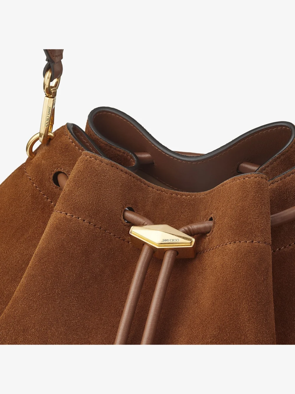 Jimmy Choo Cinch Medium Tan Suede Shoulder Bag, another view