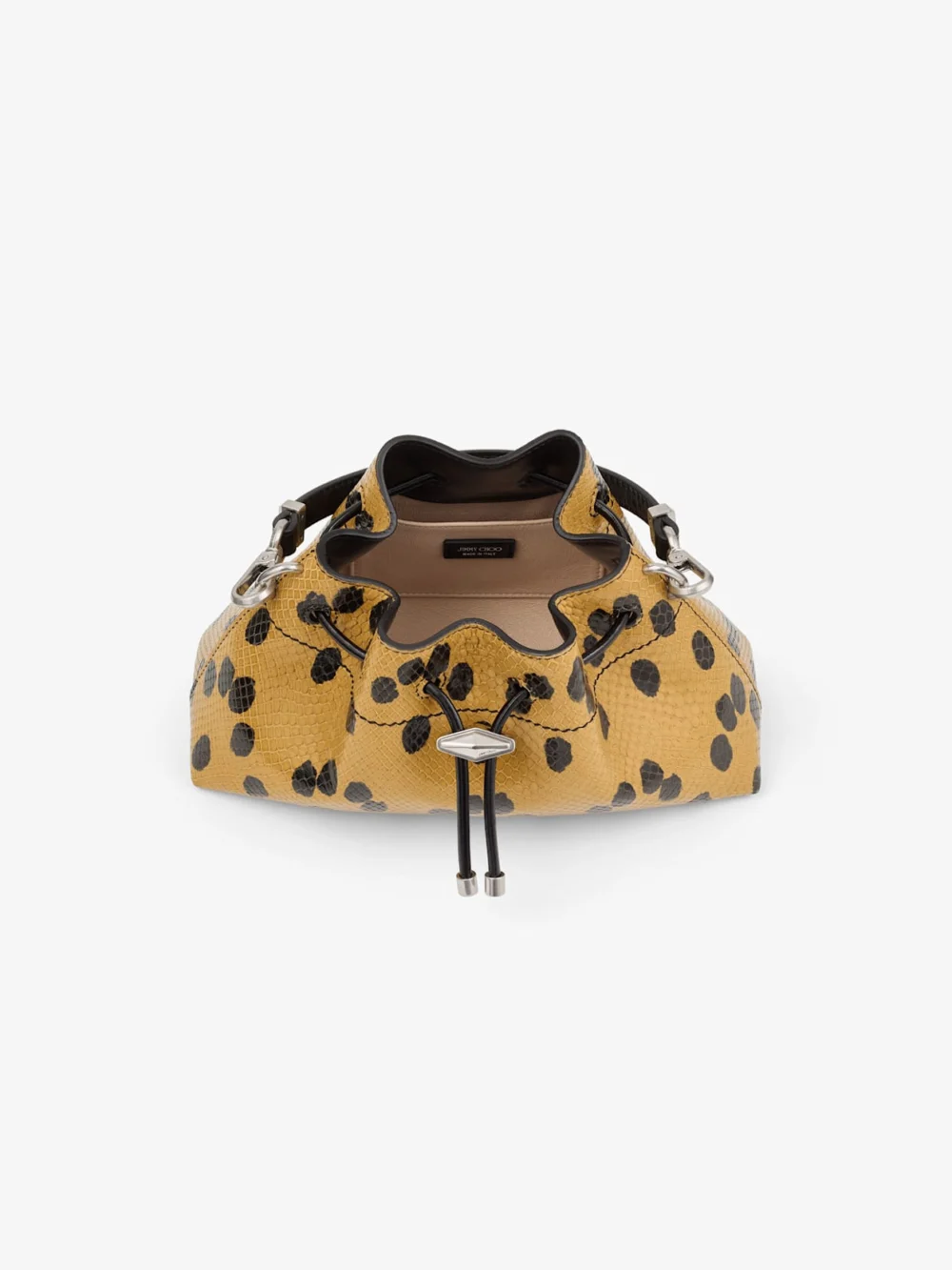 Jimmy Choo Cinch Small Cigar and Black Spotted Elaphe Printed Leather Shoulder Bag, another view