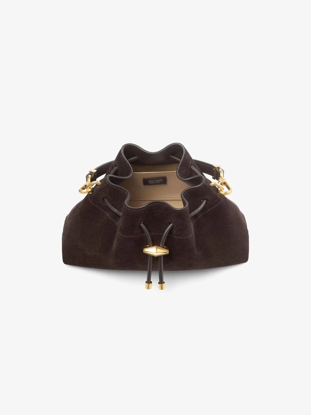 Jimmy Choo Cinch Small Coffee Suede Shoulder Bag, another view