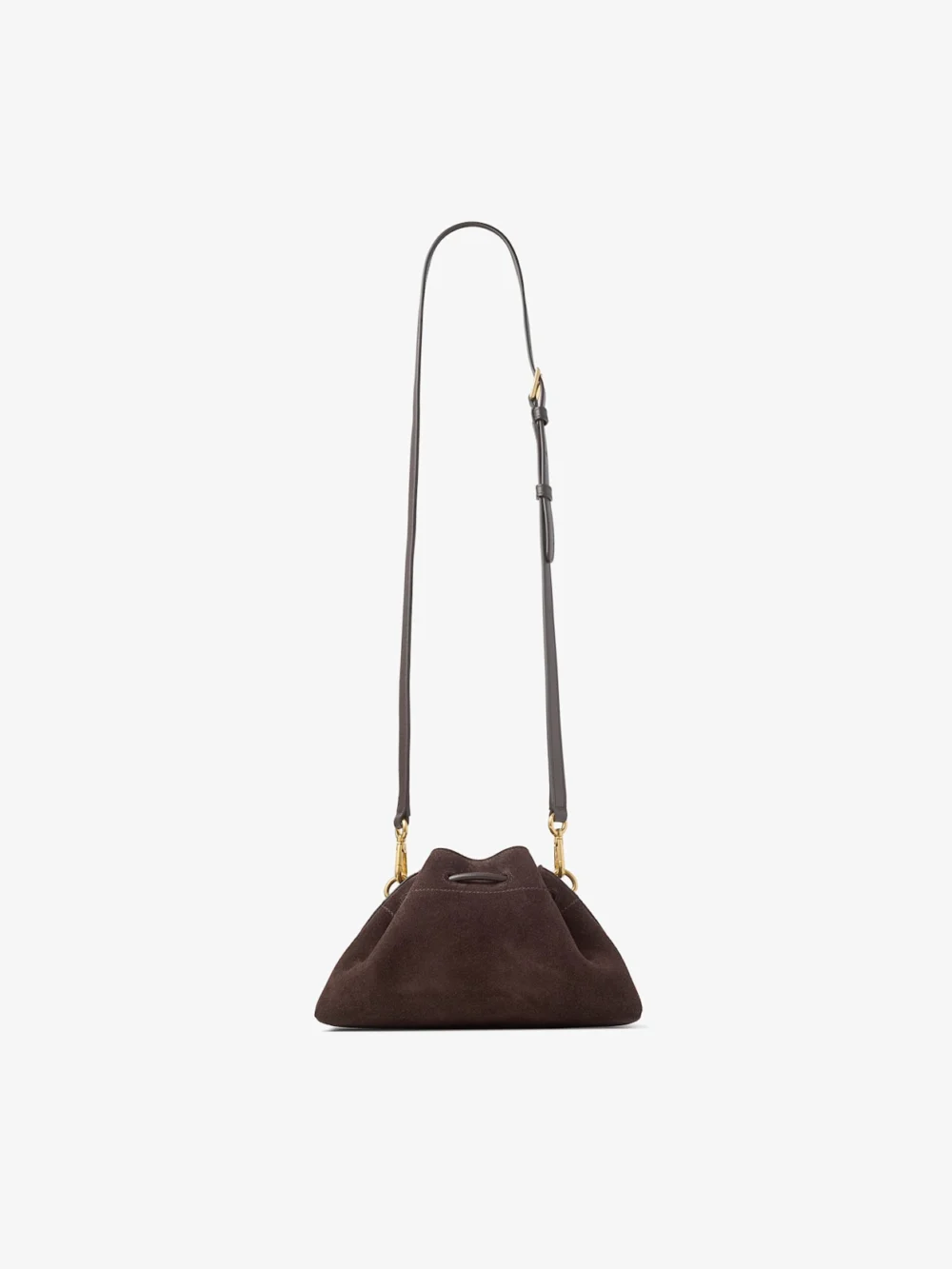 Jimmy Choo Cinch Small Coffee Suede Shoulder Bag, another view