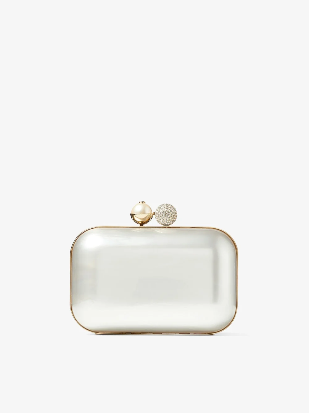 Jimmy Choo Cloud Ivory Mother of Pearl Clutch Bag with Crystal Clasp, another view