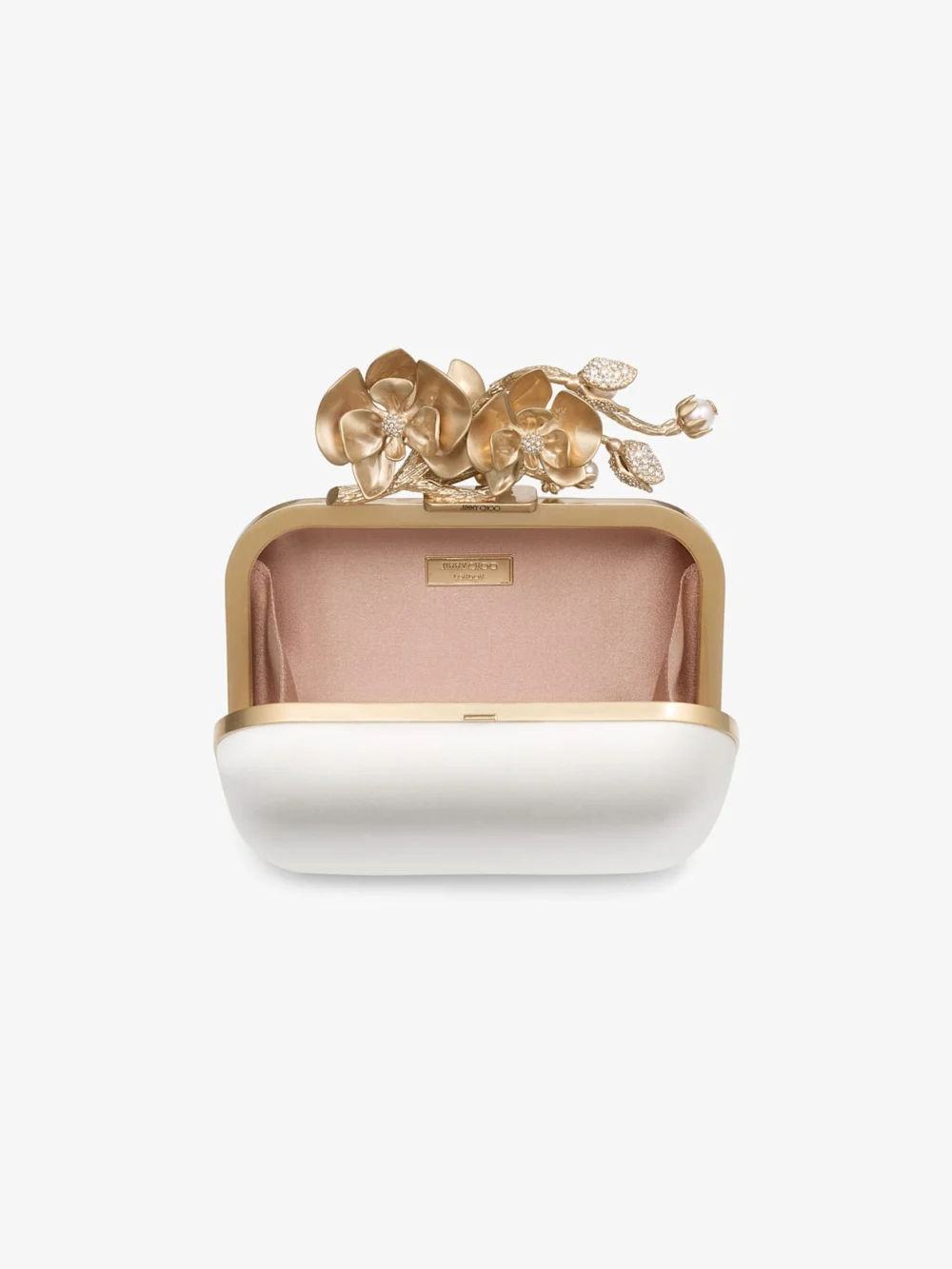 Jimmy Choo Cloud Ivory Satin Clutch Bag, another view
