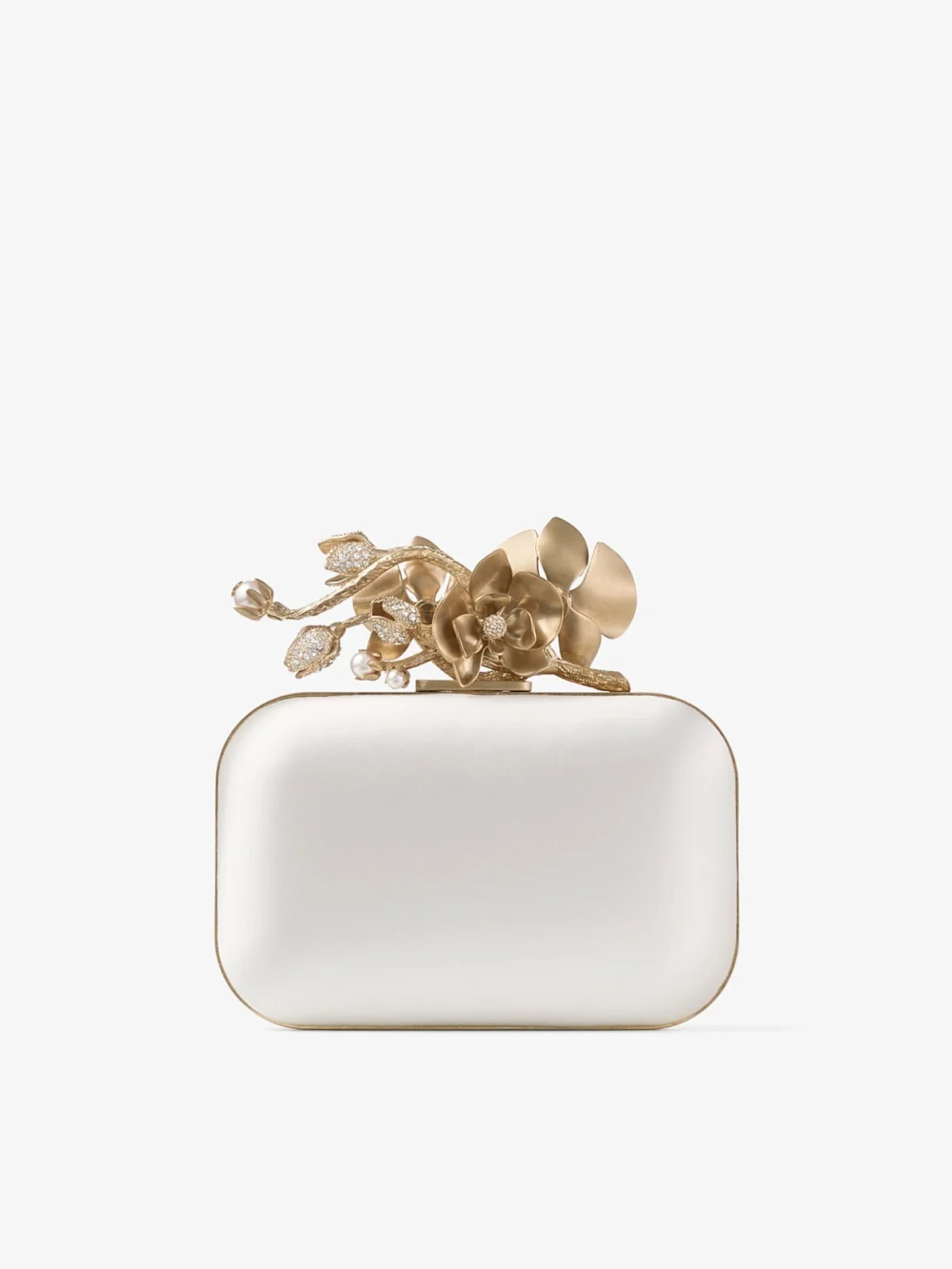 Jimmy Choo Cloud Ivory Satin Clutch Bag, another view