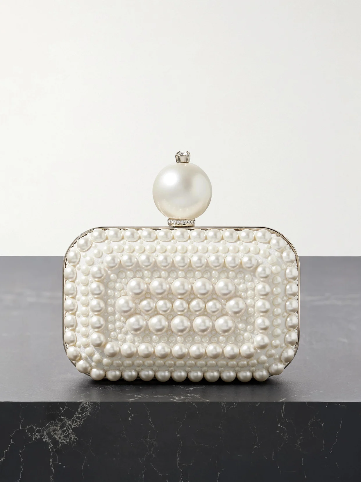 Jimmy Choo Cloud Micro Embellished Satin Clutch