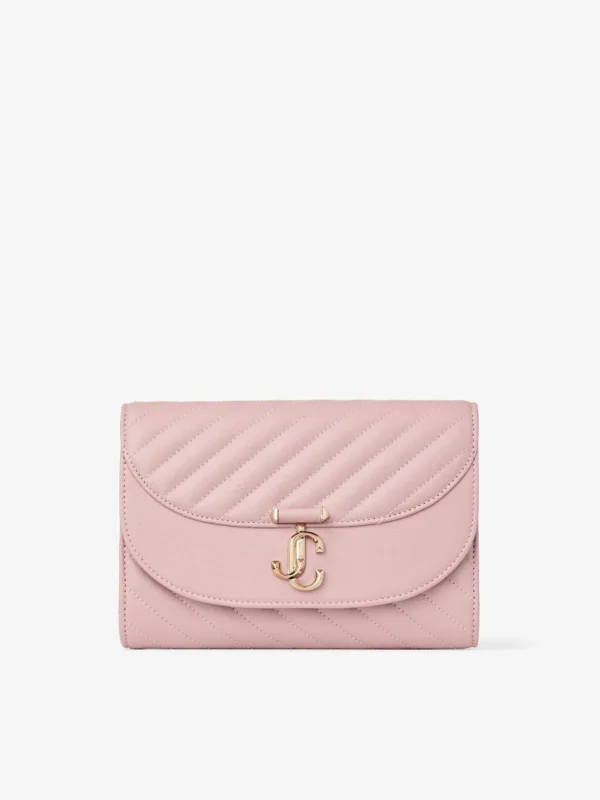 Jimmy Choo Curve Clutch Rose Quilted Biker Leather Clutch Bag