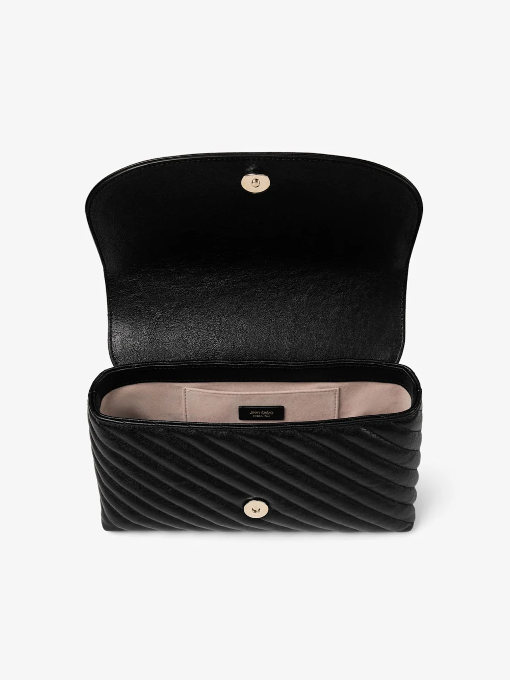 Jimmy Choo Curve Cross Body Medium Black Quilted Biker Leather Crossbody Bag, another view